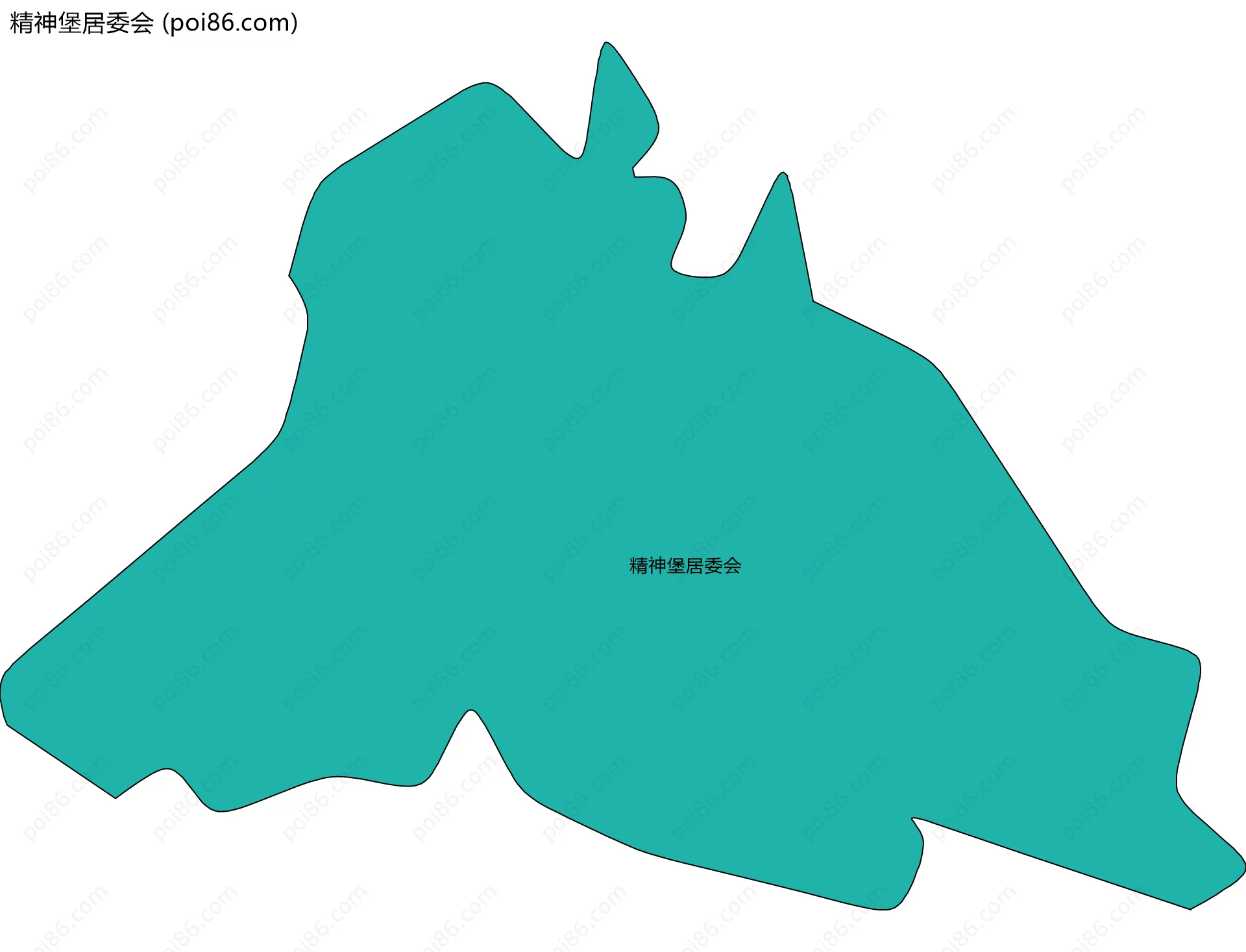 精神堡居委会边界地图