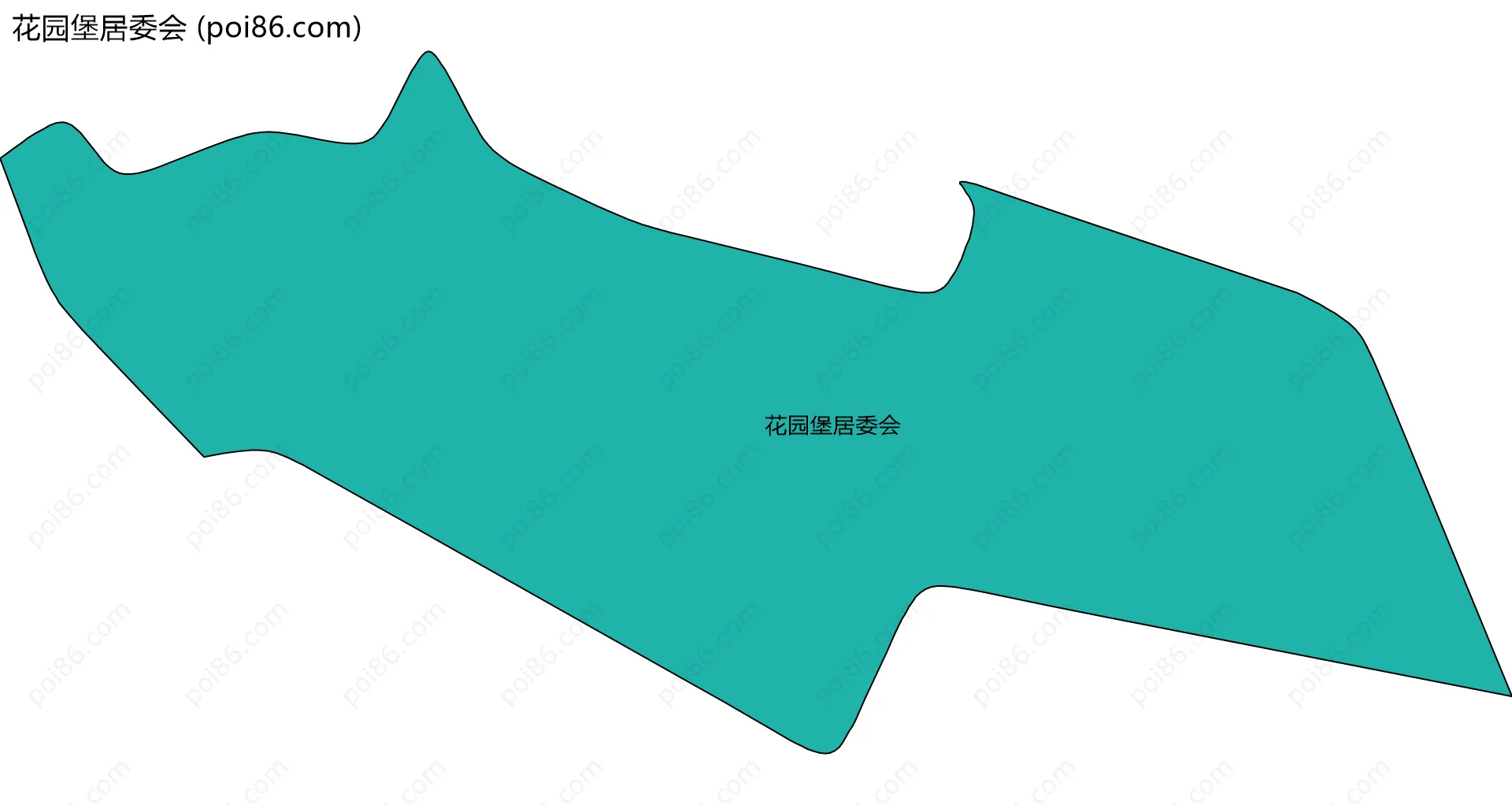 花园堡居委会边界地图