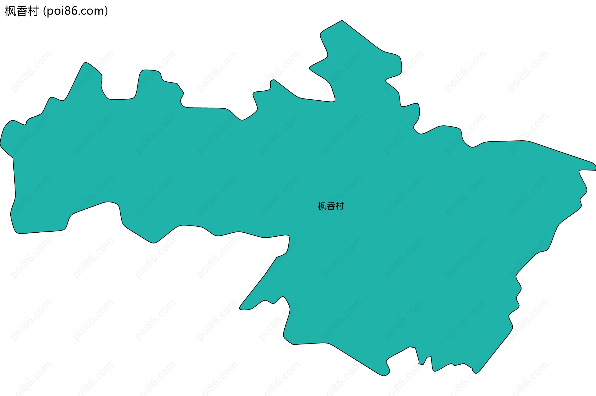 枫香村边界地图