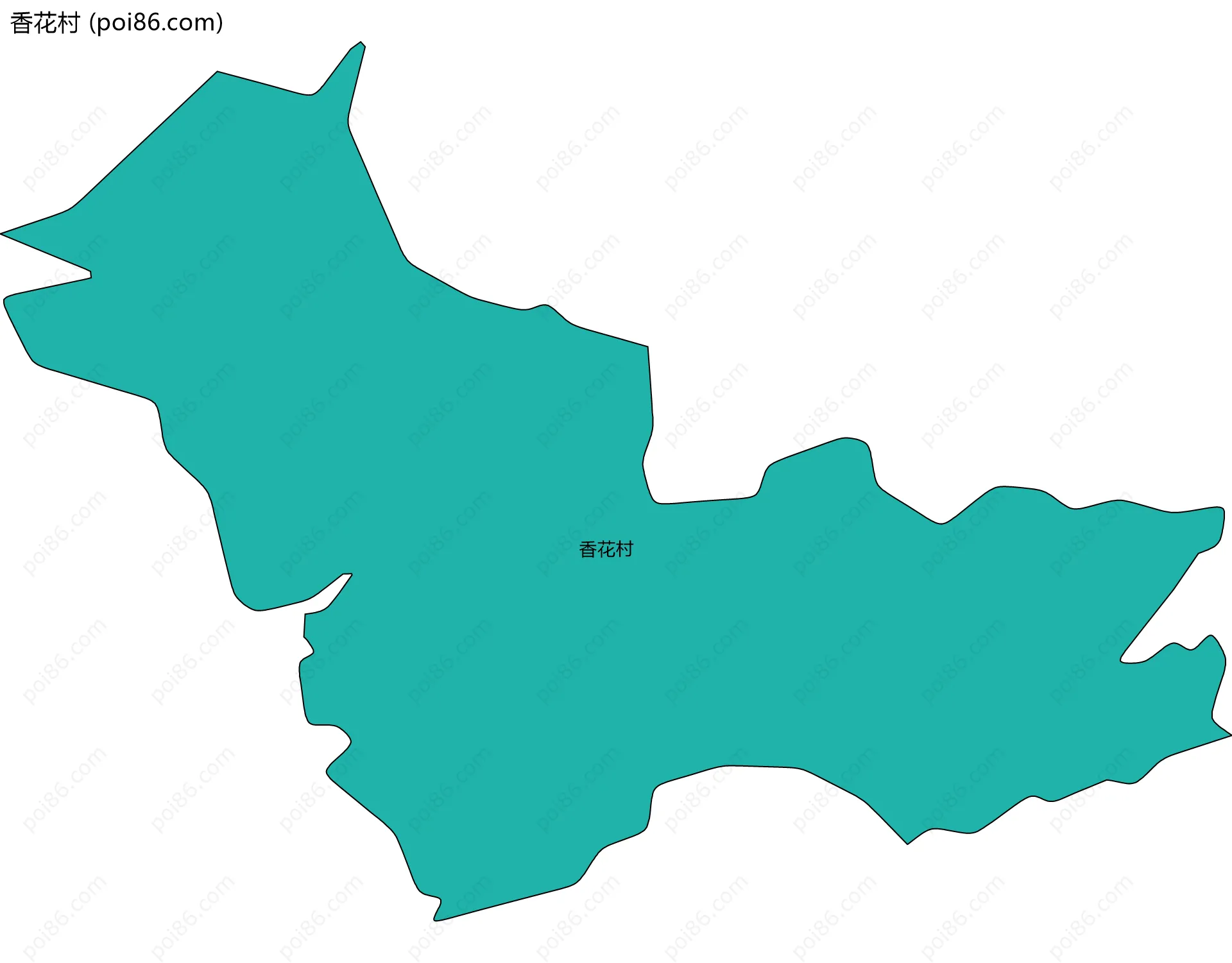 香花村边界地图