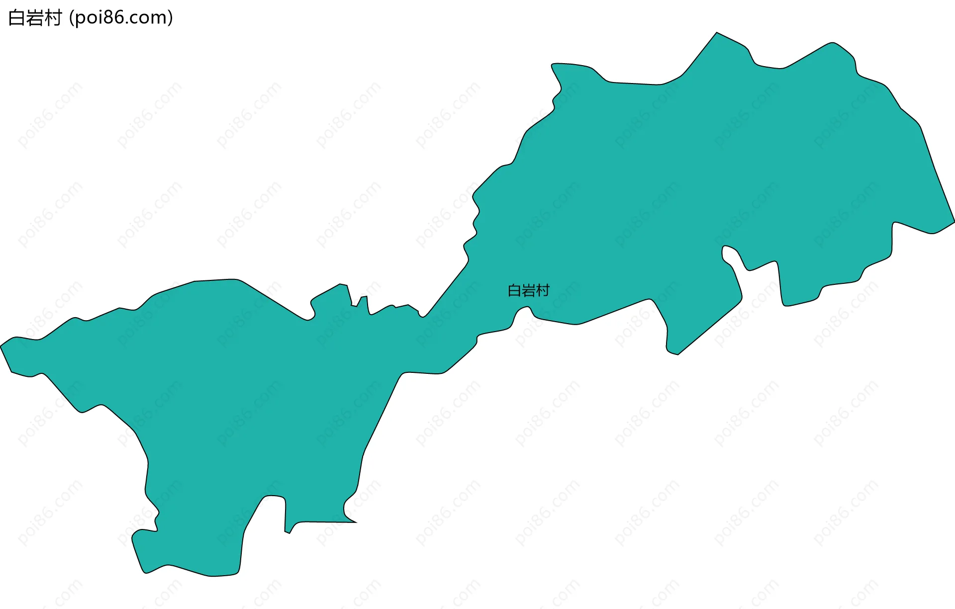 白岩村边界地图