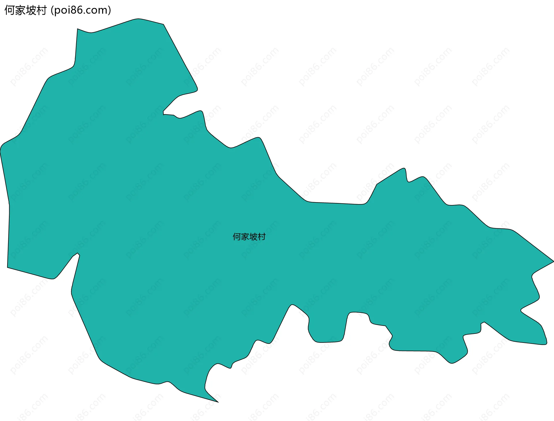 何家坡村边界地图