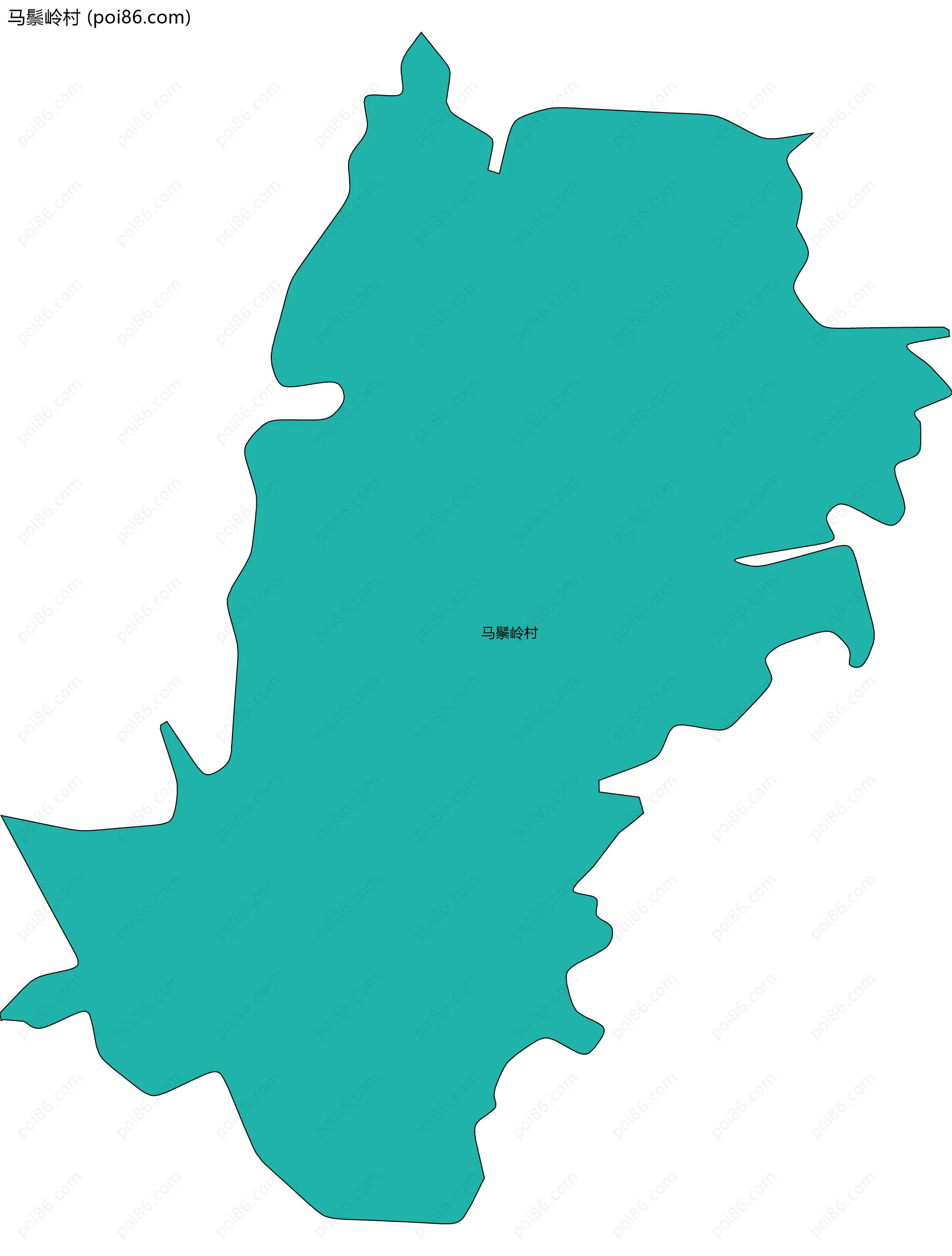 马鬃岭村边界地图