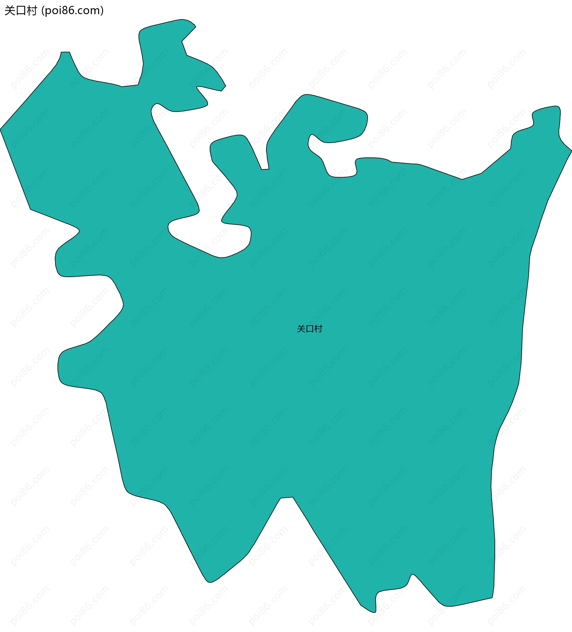 关口村边界地图