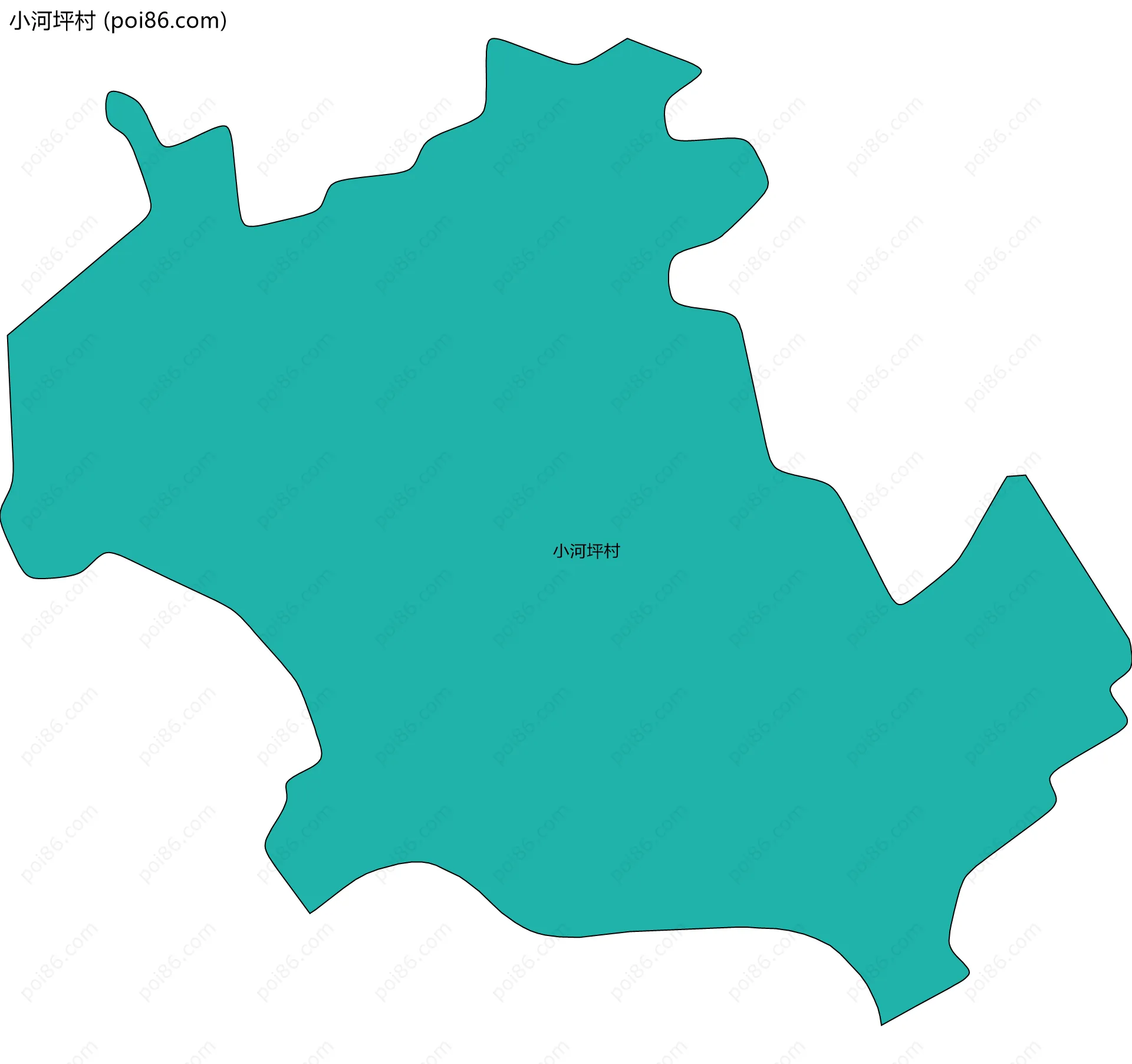 小河坪村边界地图