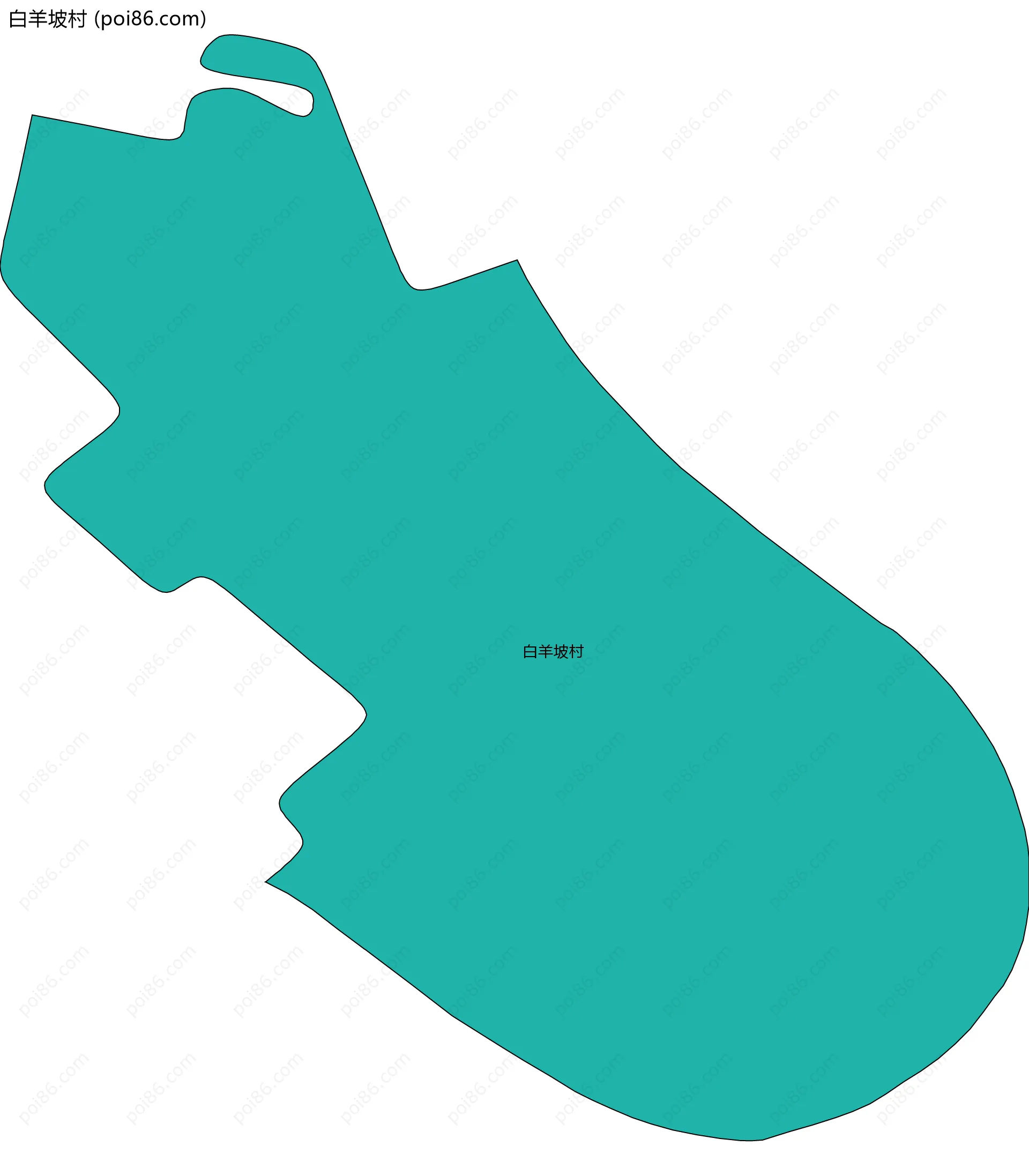 白羊坡村边界地图