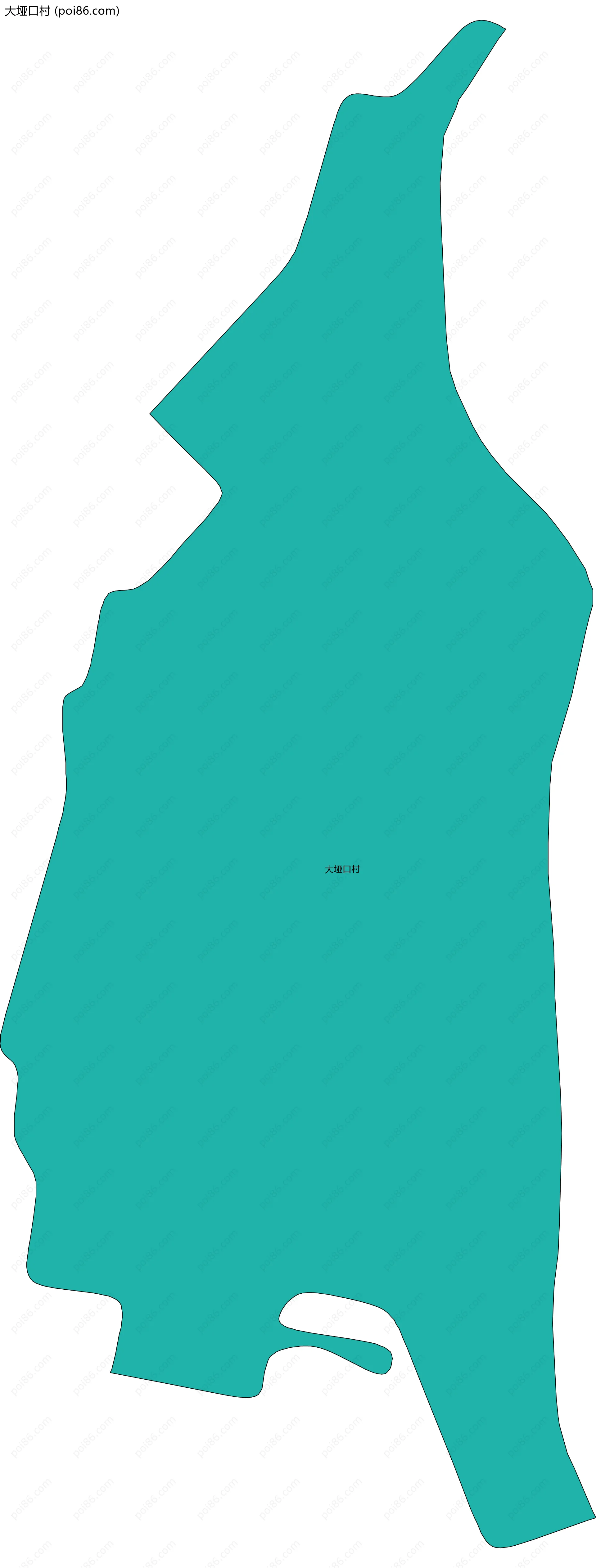 大垭口村边界地图