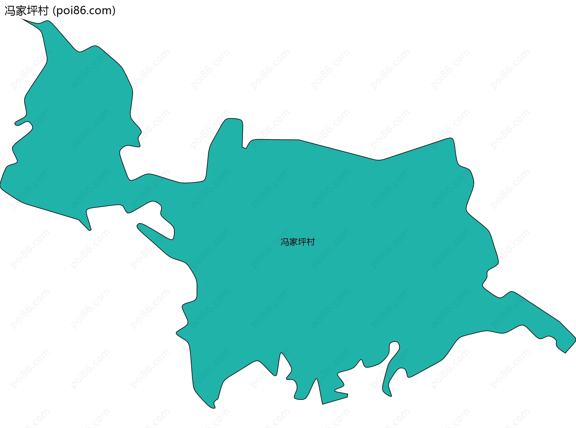 冯家坪村边界地图