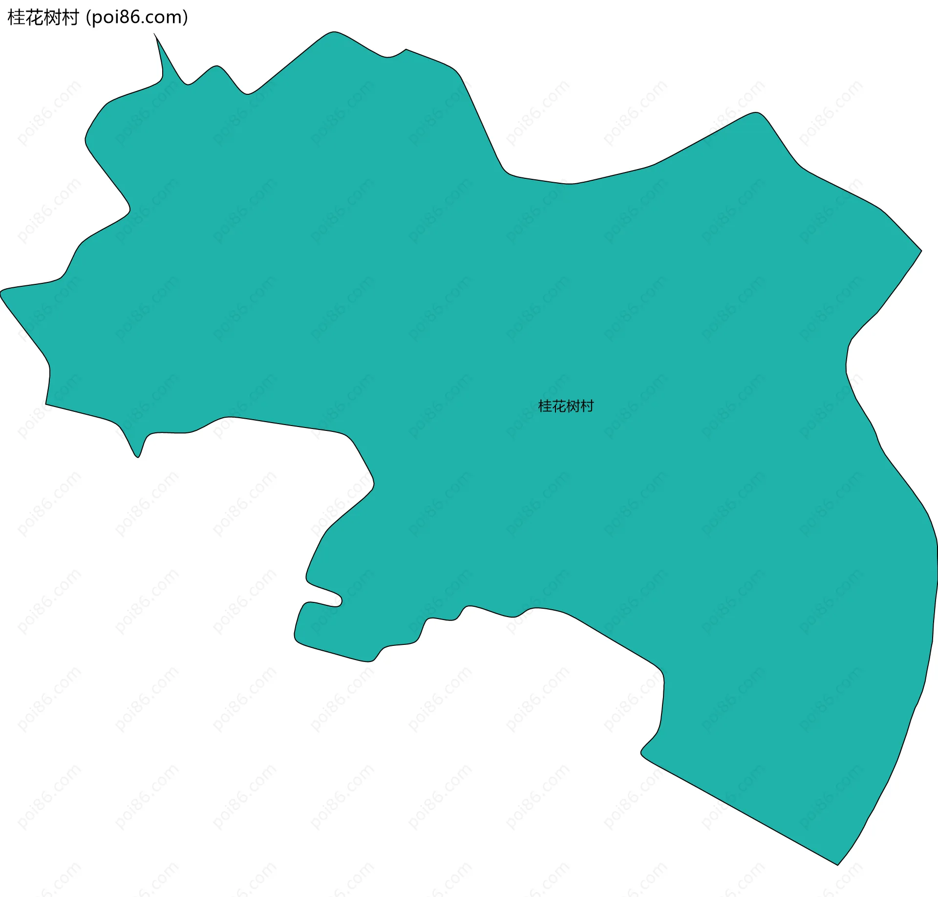 桂花树村边界地图