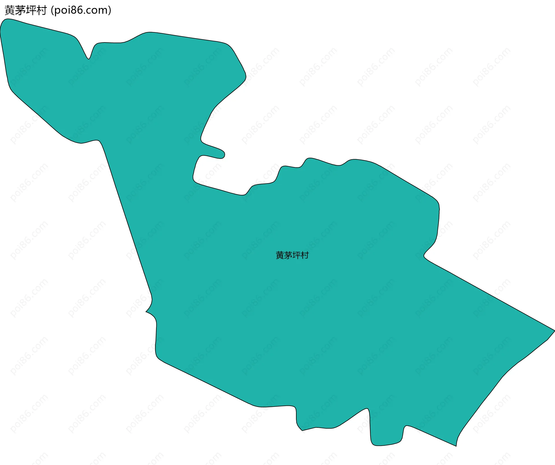 黄茅坪村边界地图