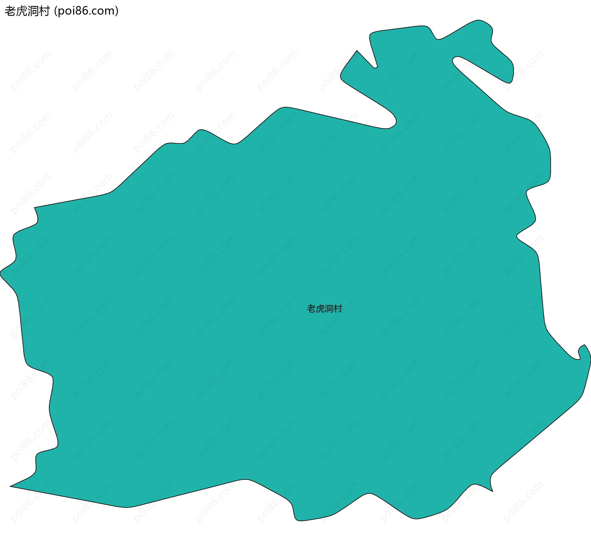 老虎洞村边界地图