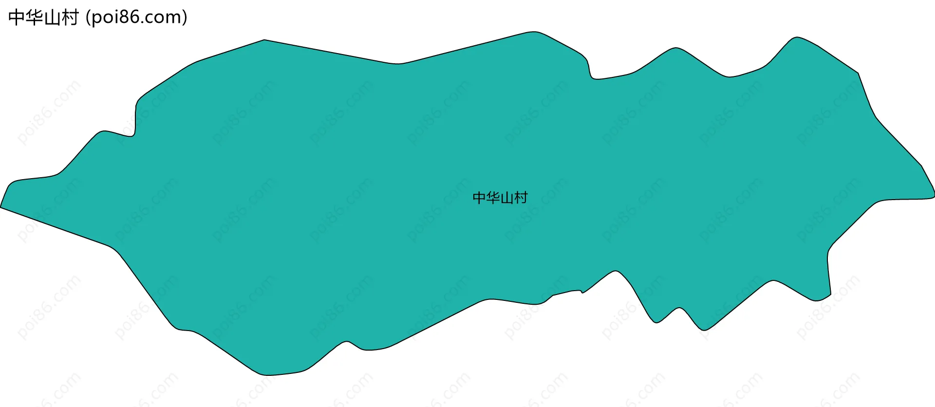 中华山村边界地图