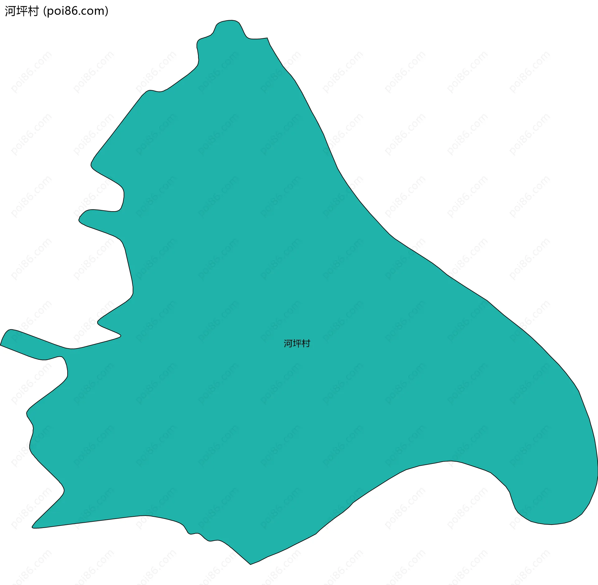 河坪村边界地图