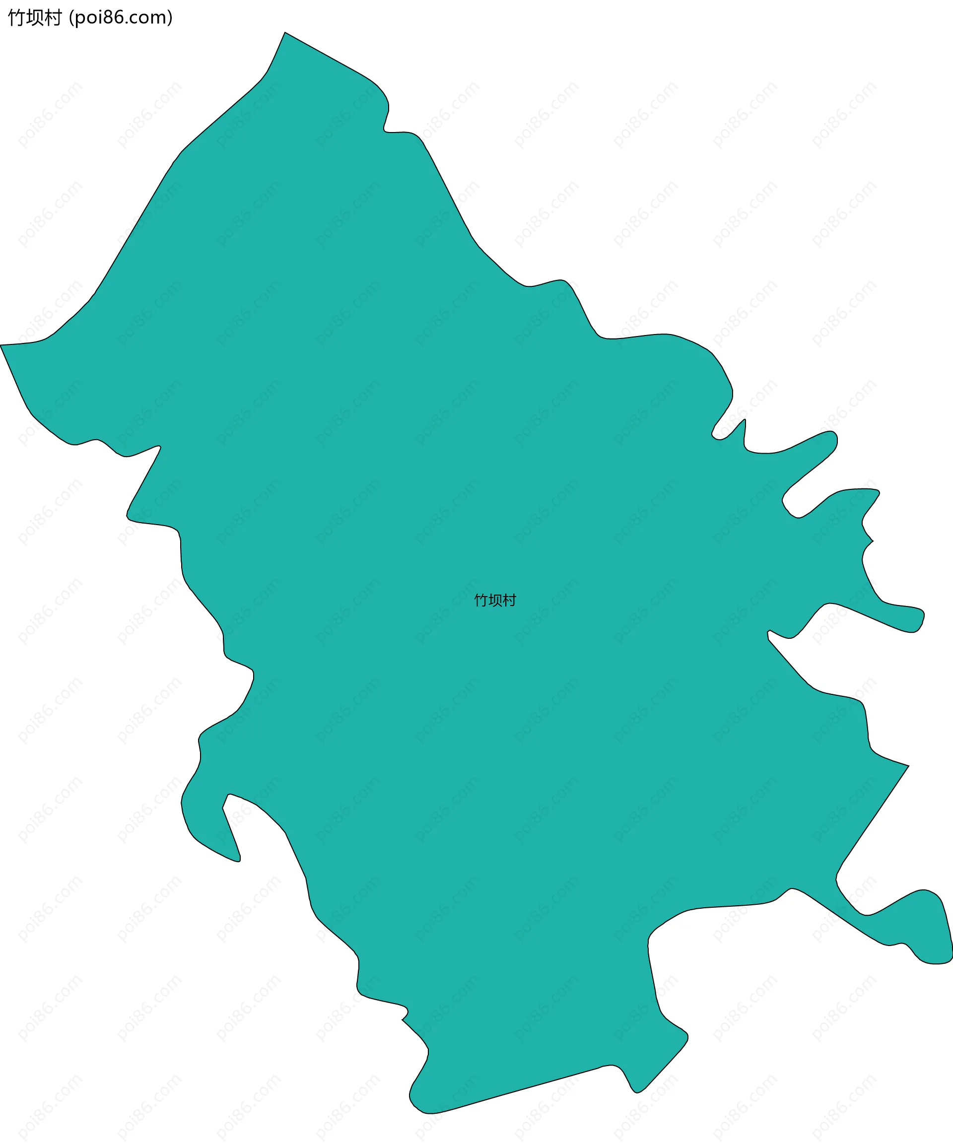 竹坝村边界地图