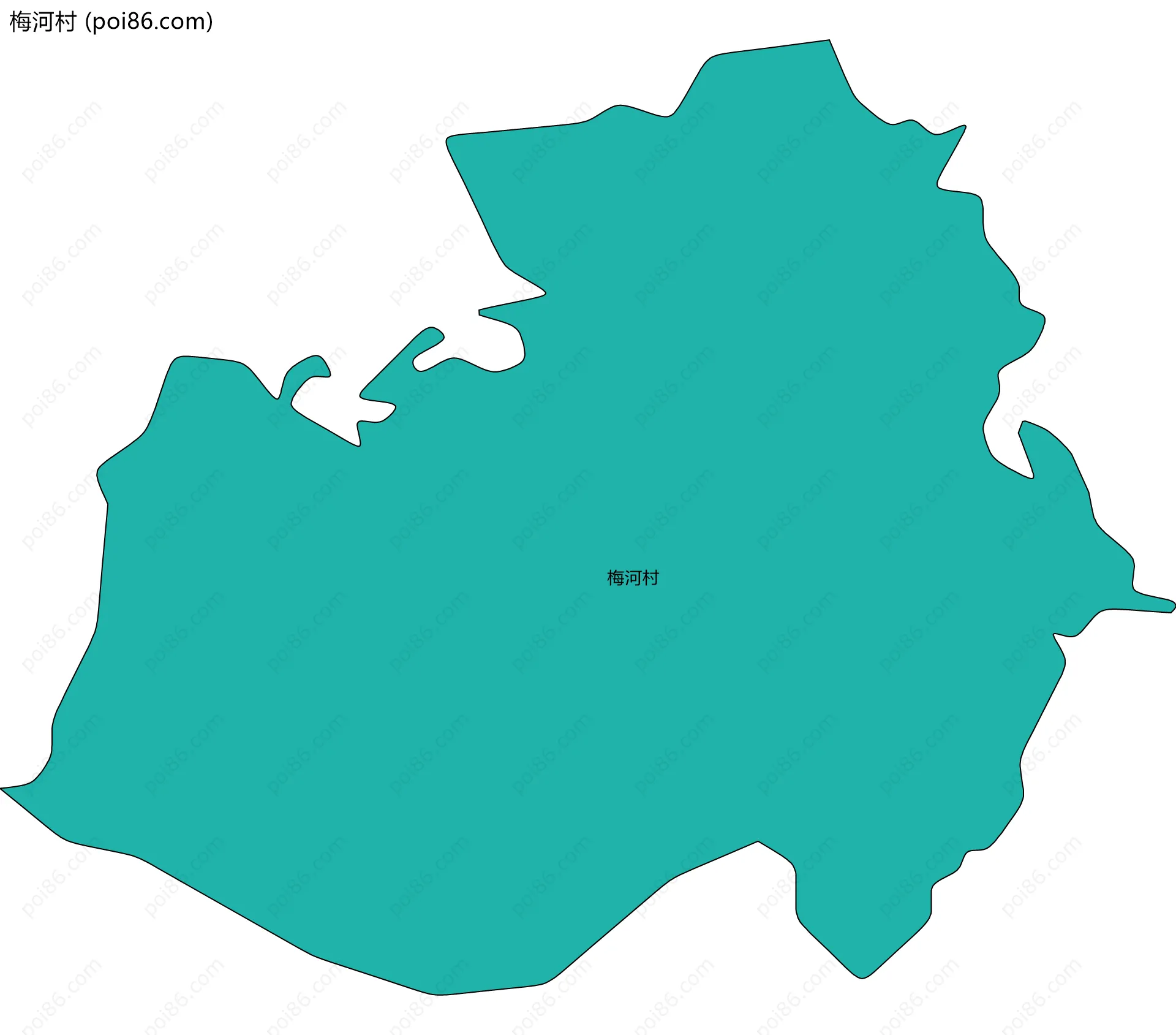 梅河村边界地图