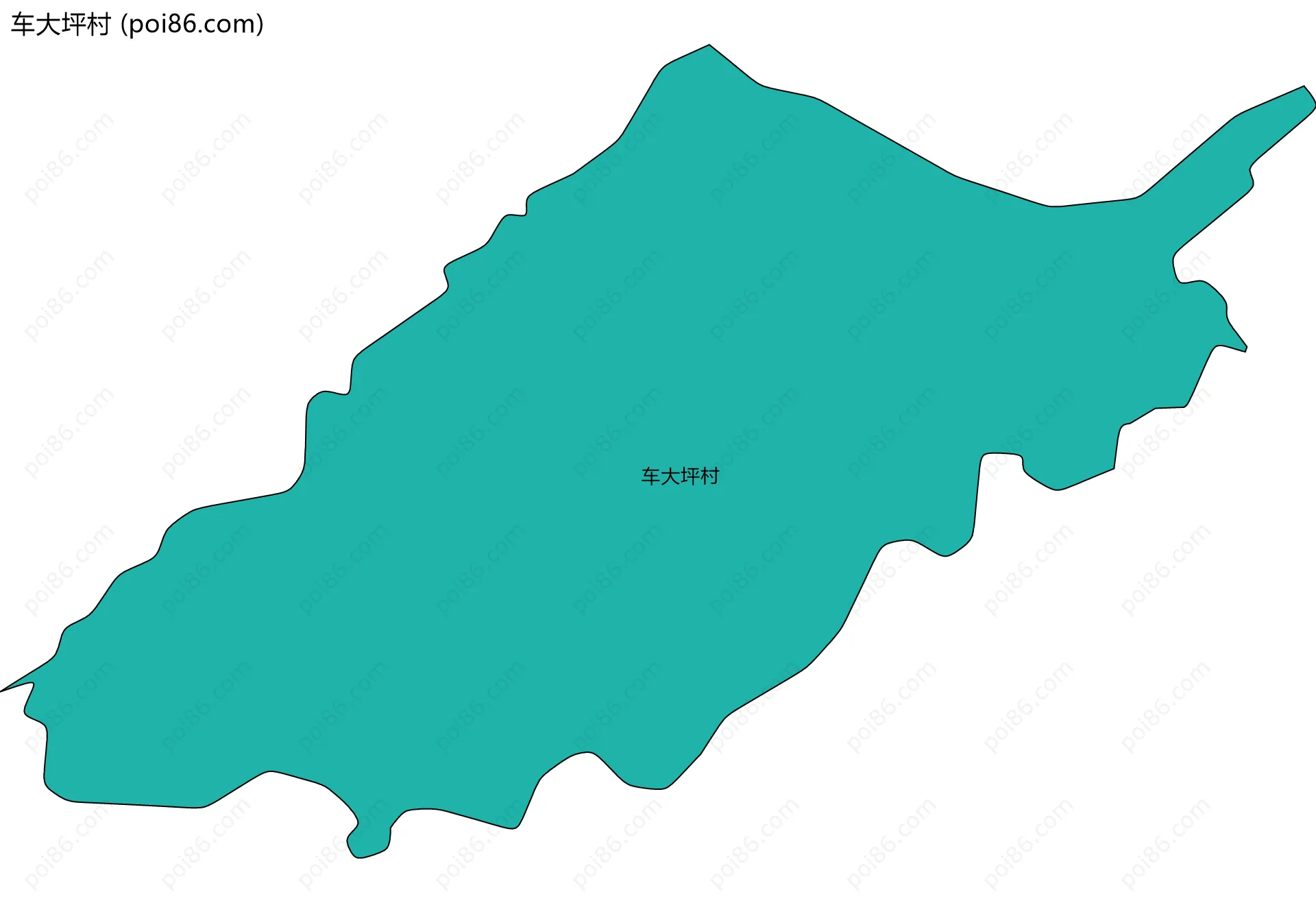 车大坪村边界地图