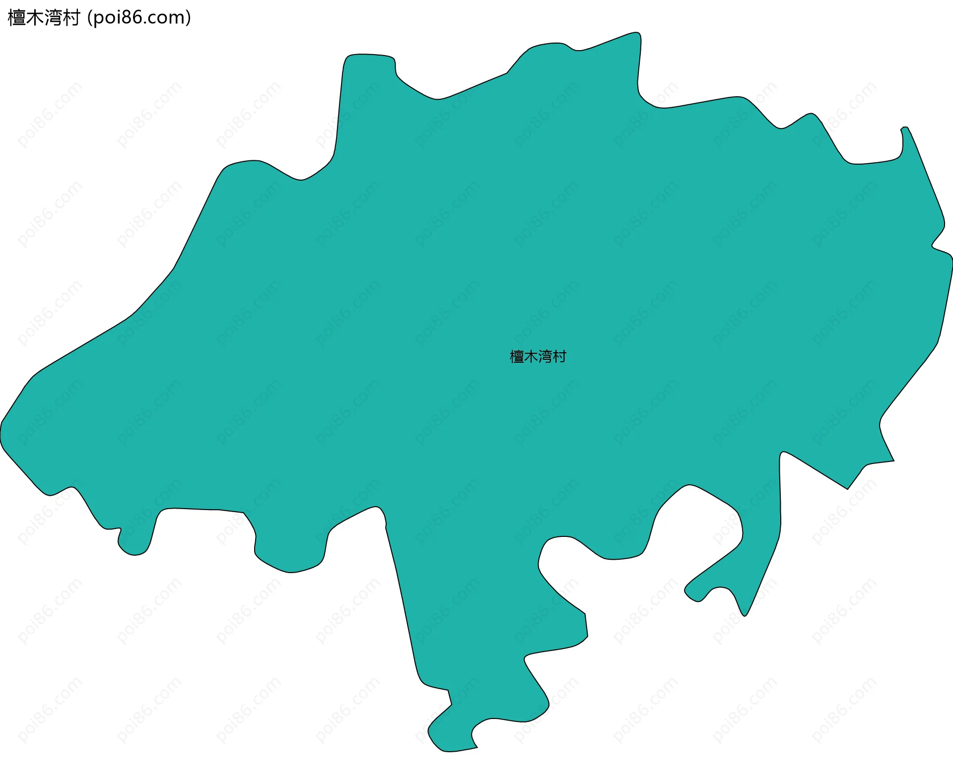 檀木湾村边界地图