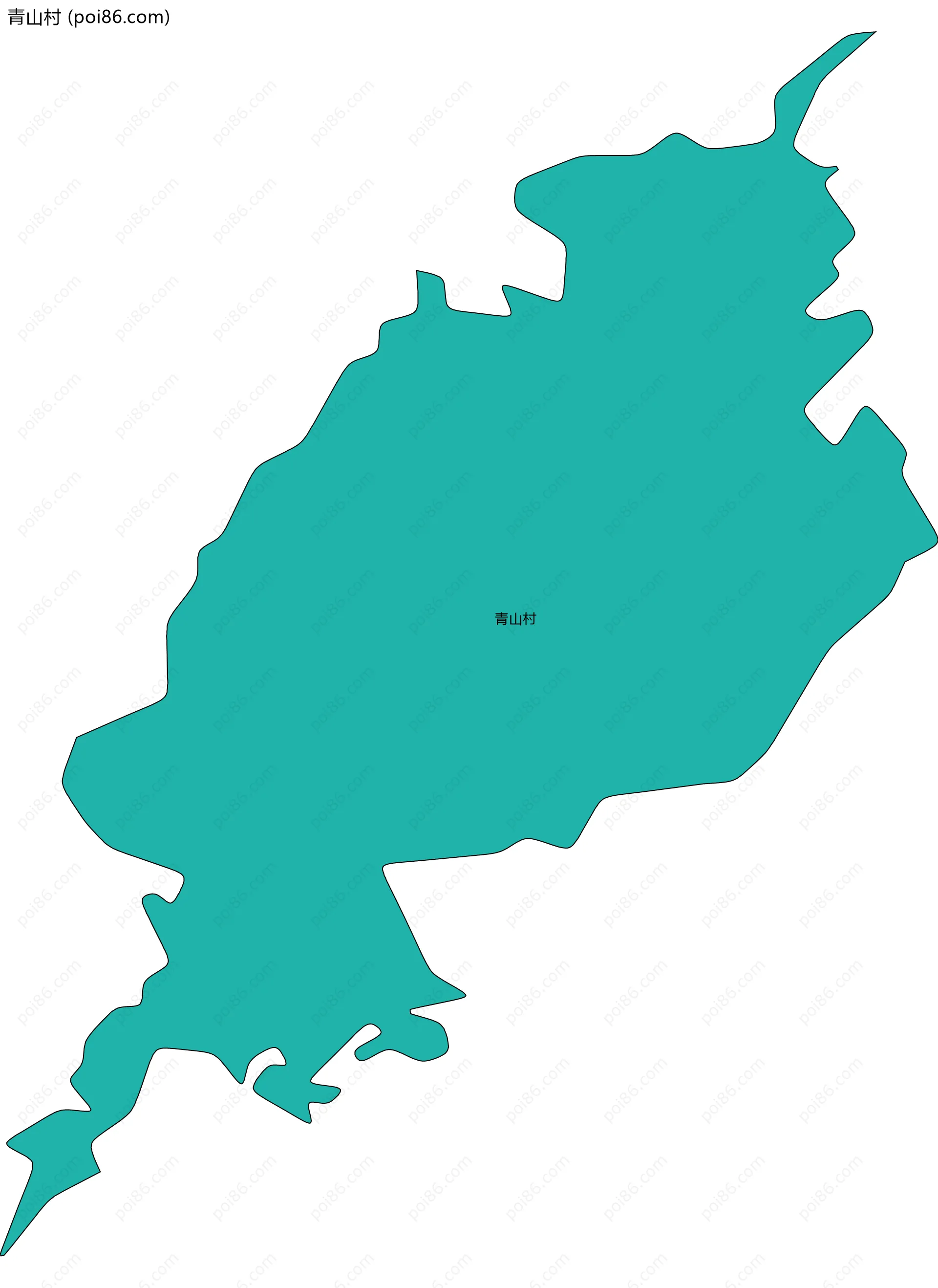 青山村边界地图