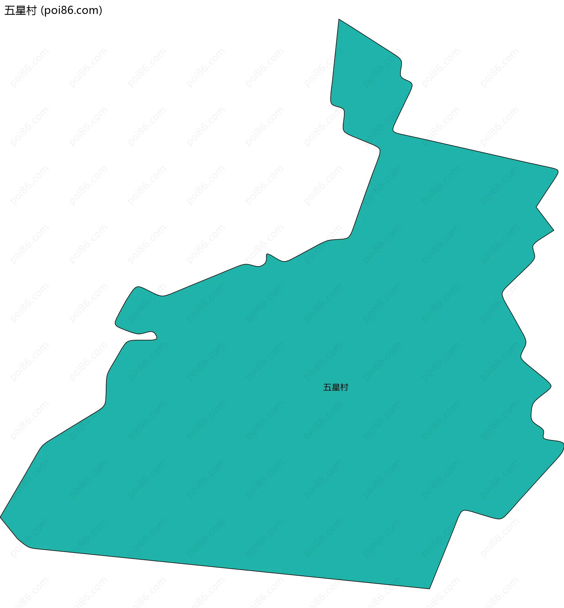 五星村边界地图