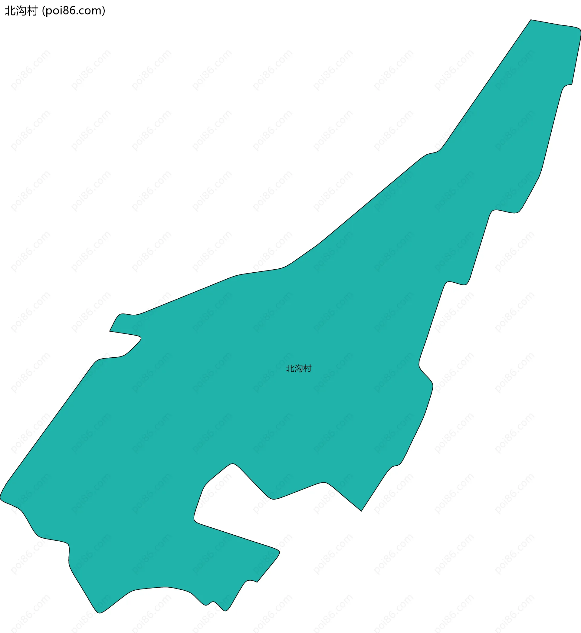 北沟村边界地图