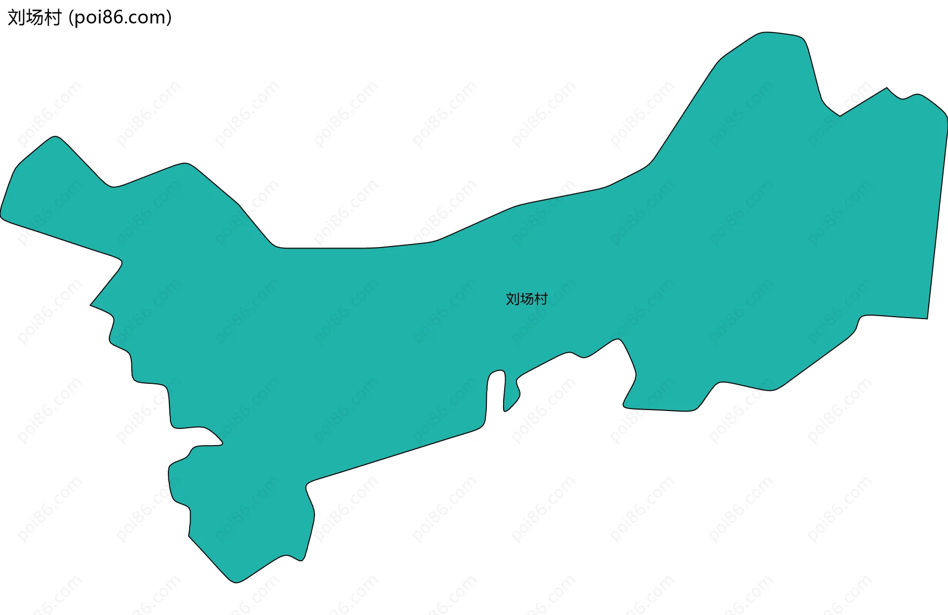 刘场村边界地图