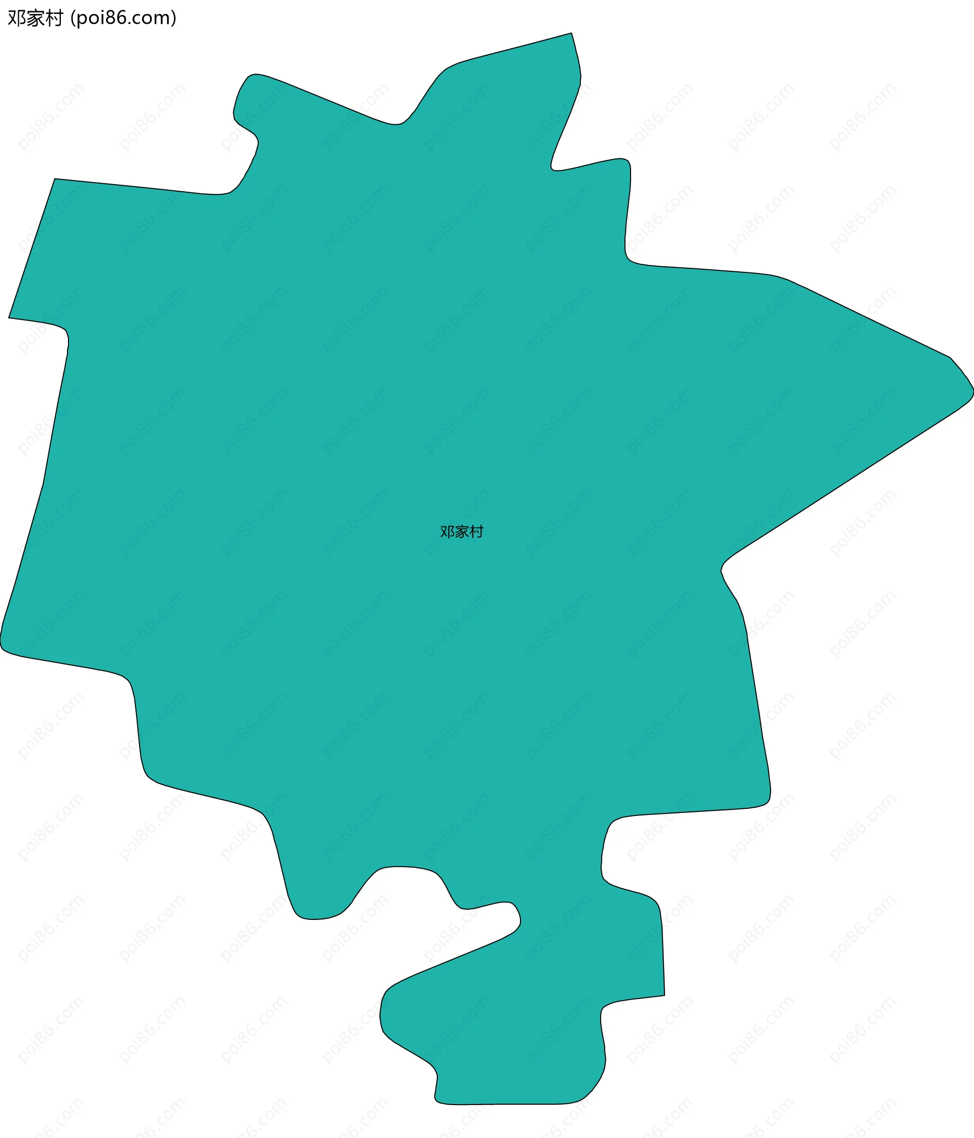 邓家村边界地图