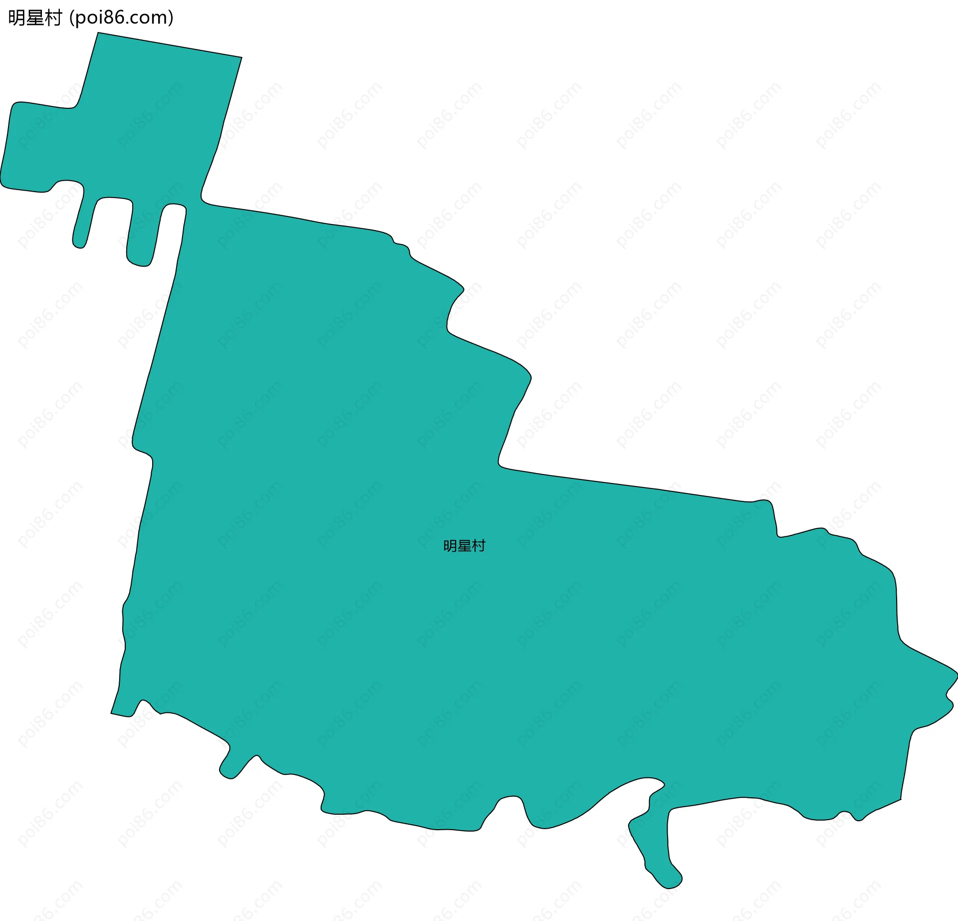 明星村边界地图
