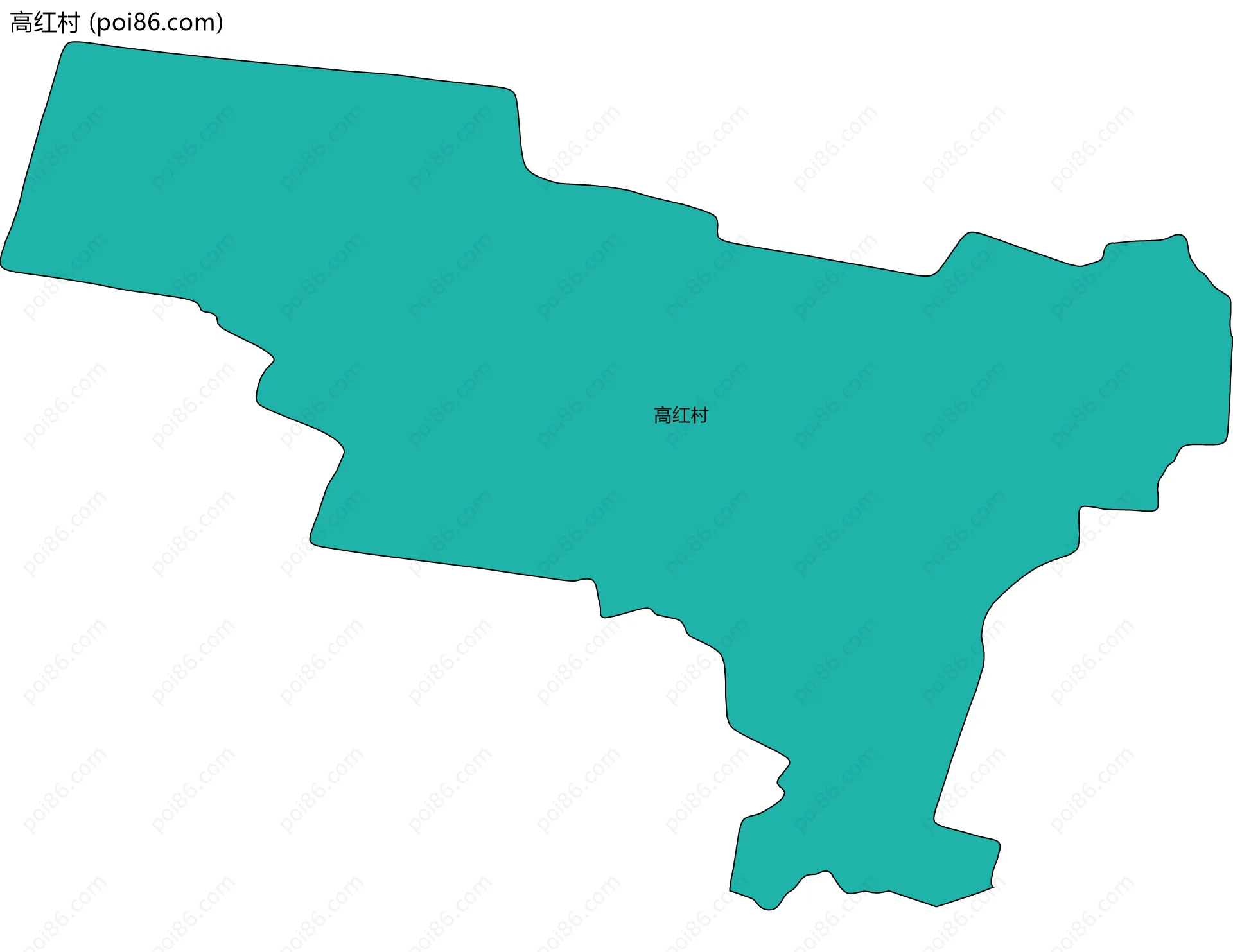 高红村边界地图