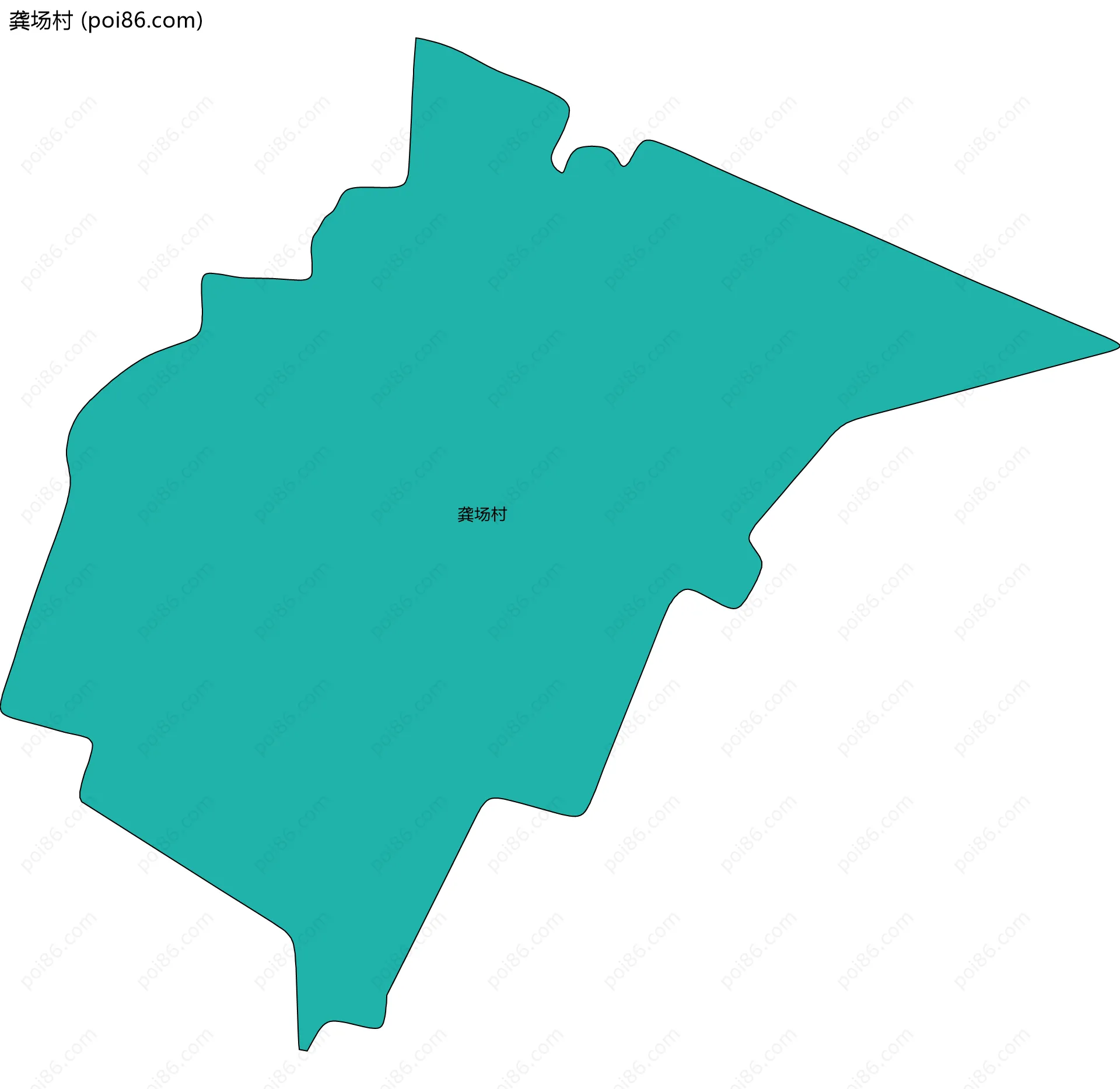 龚场村边界地图