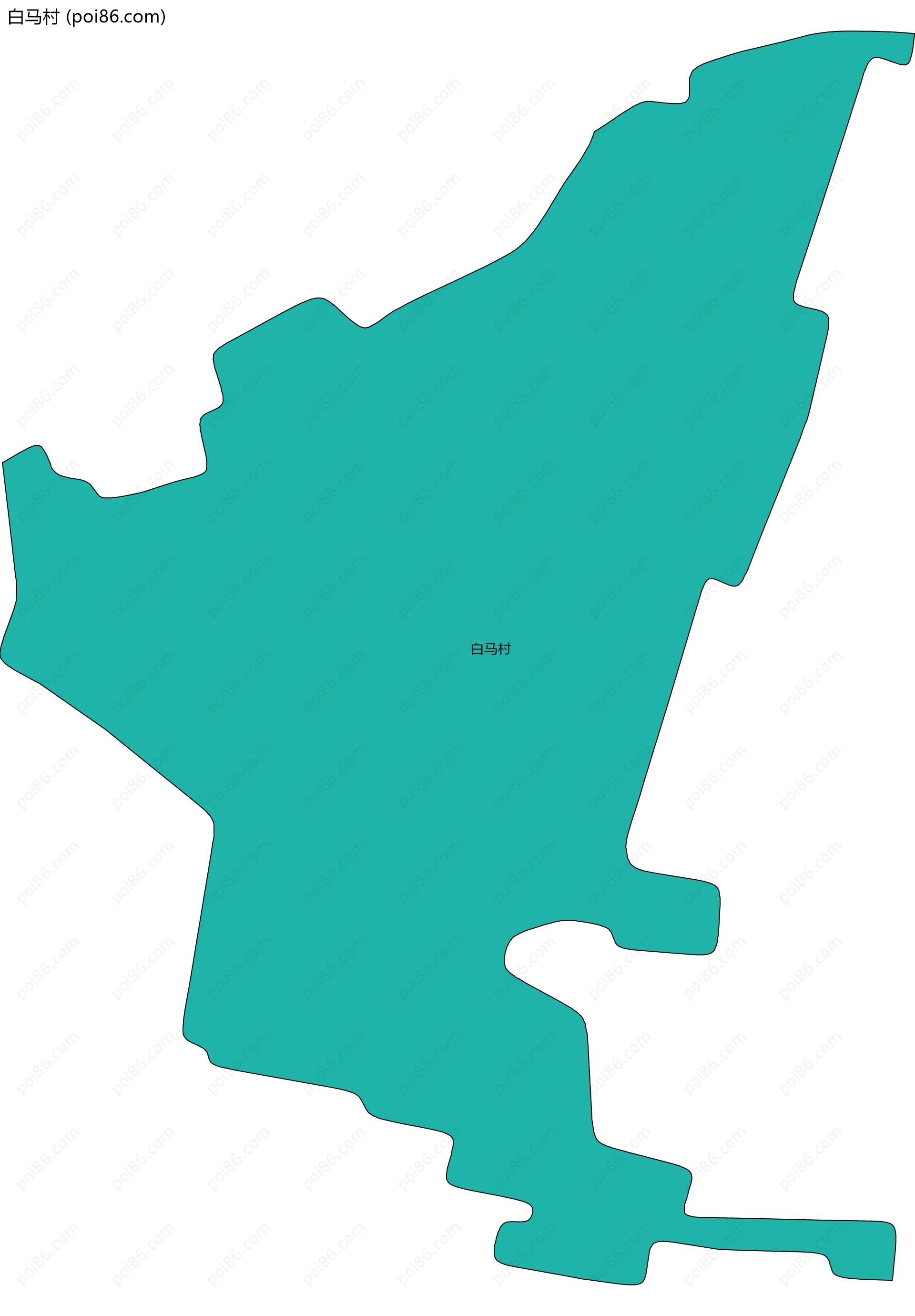 白马村边界地图