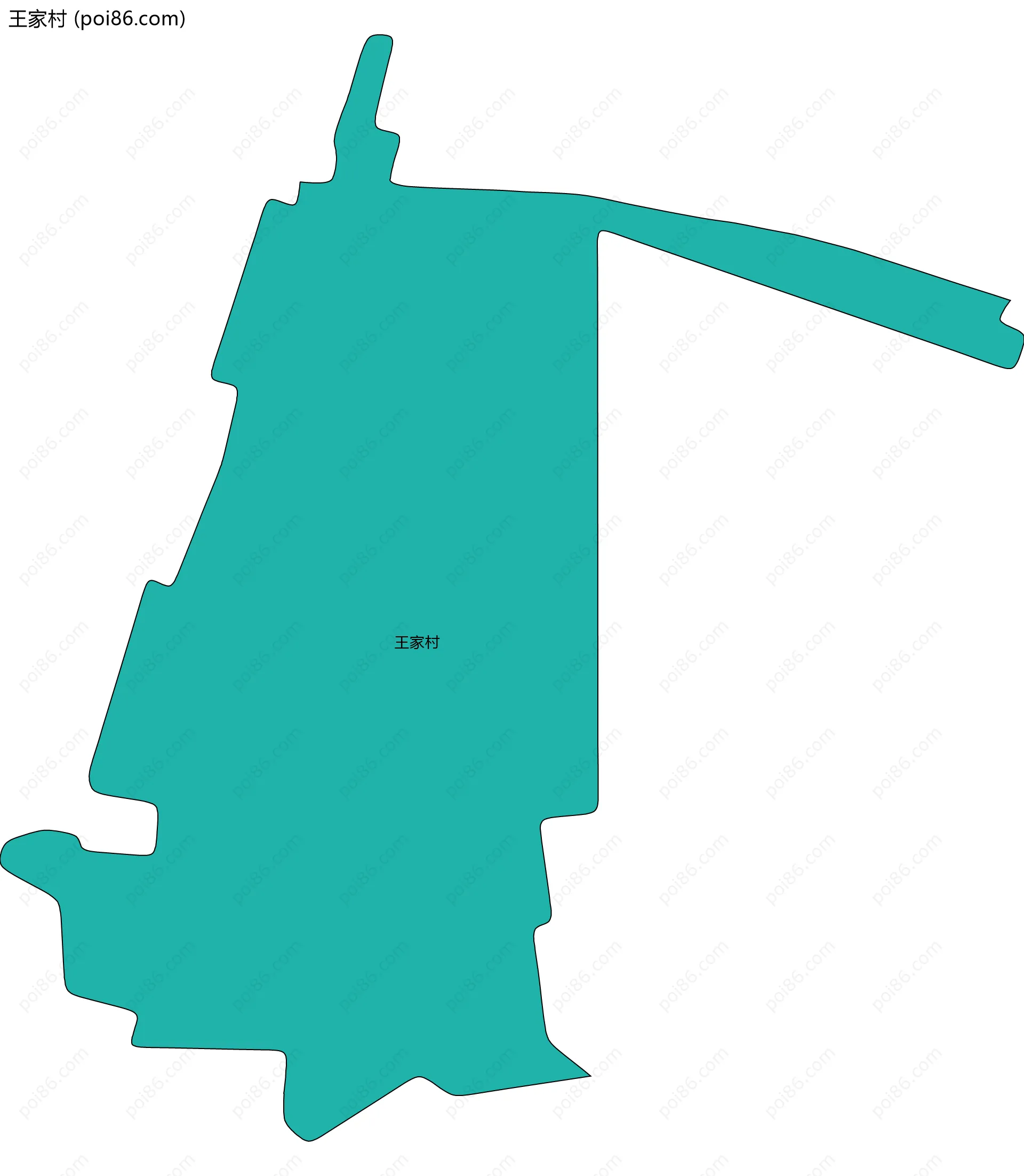 王家村边界地图