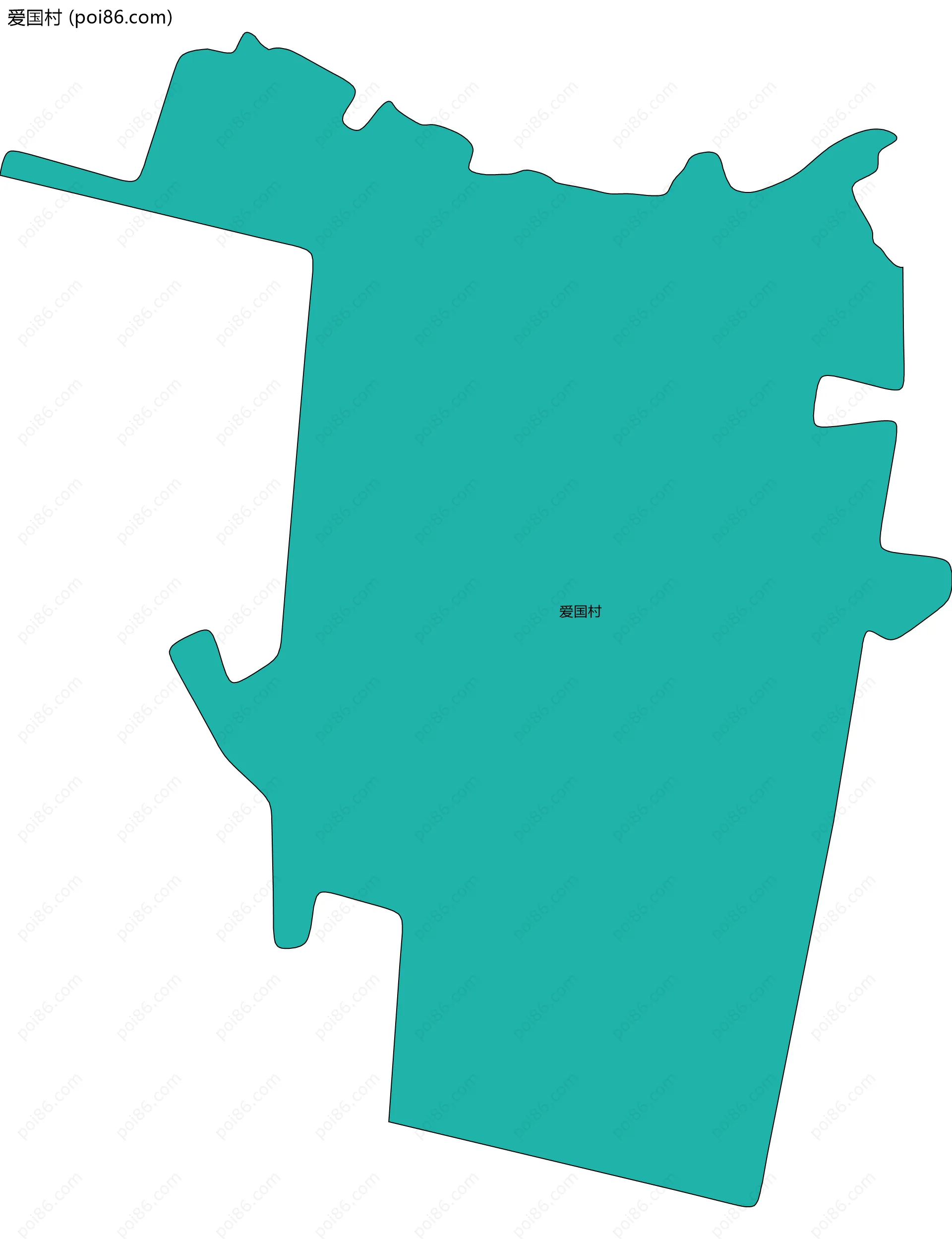 爱国村边界地图