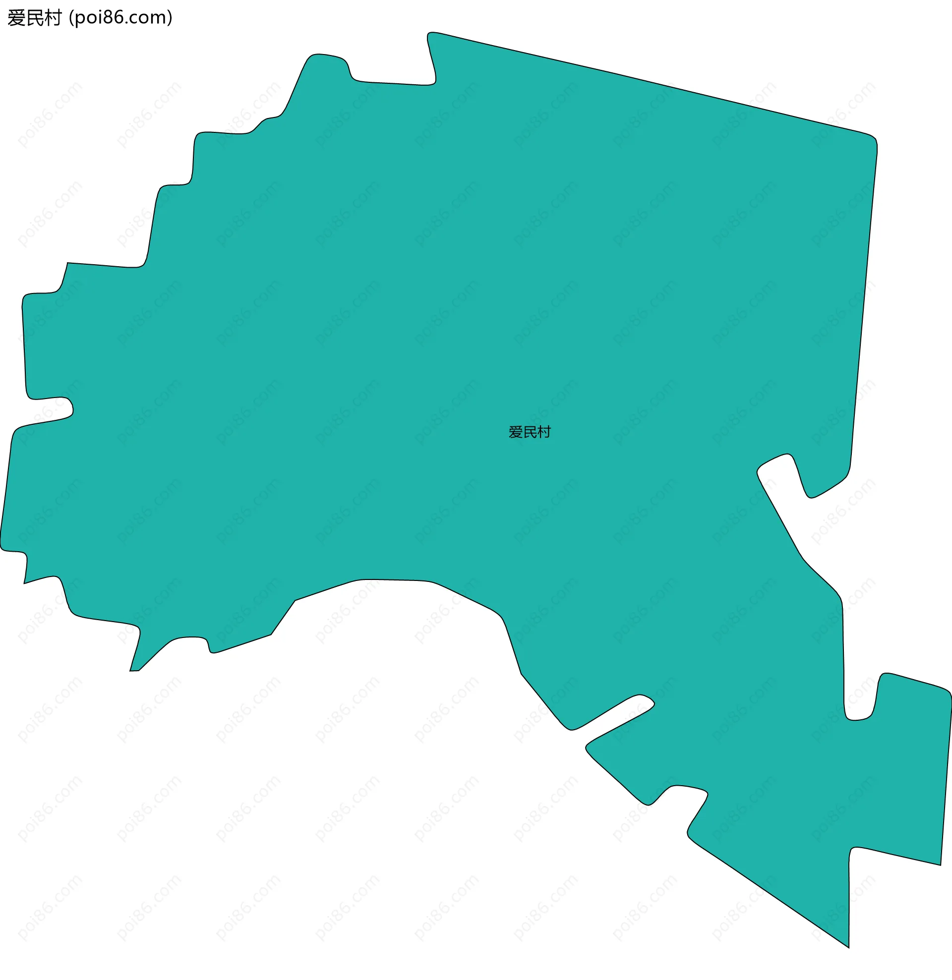 爱民村边界地图