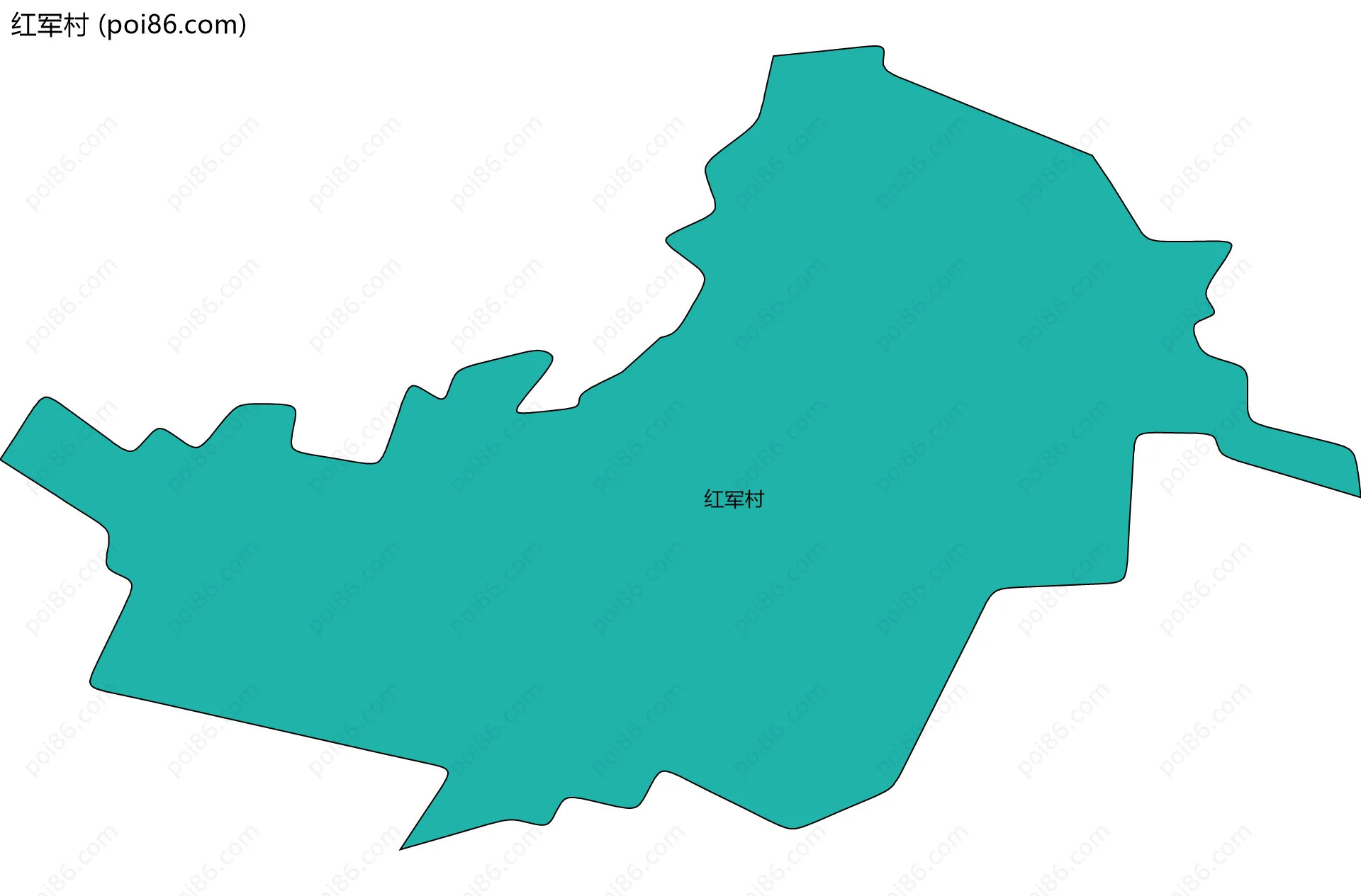 红军村边界地图