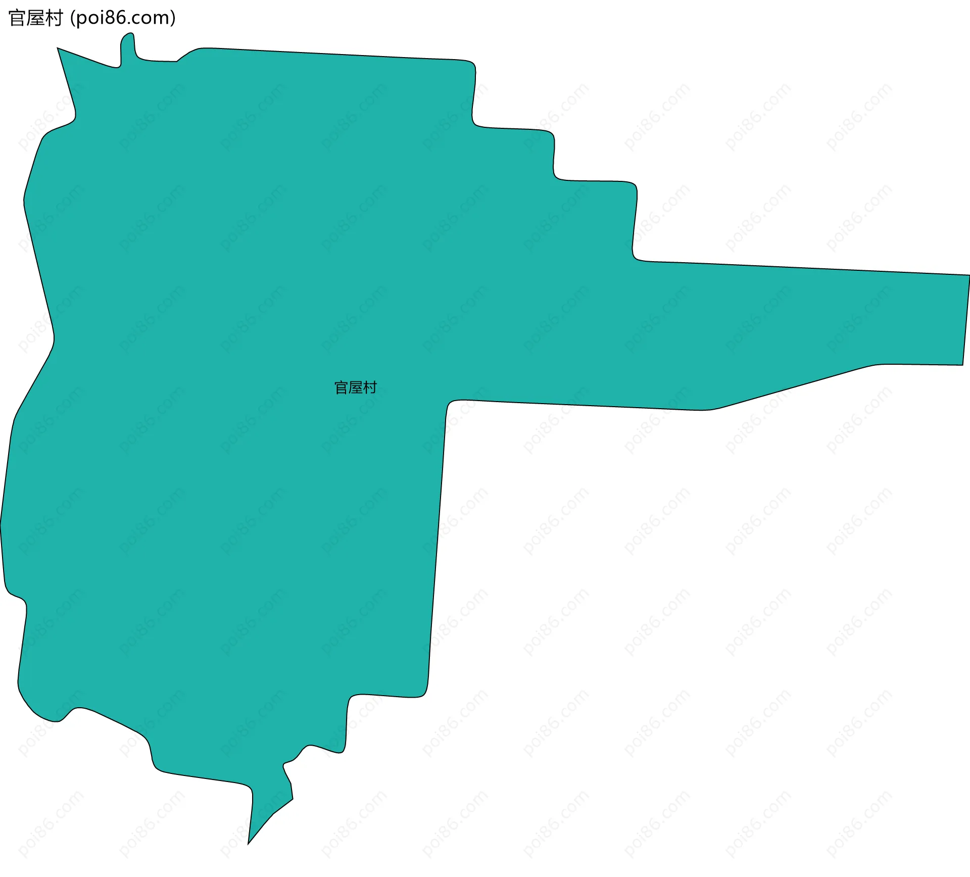 官屋村边界地图