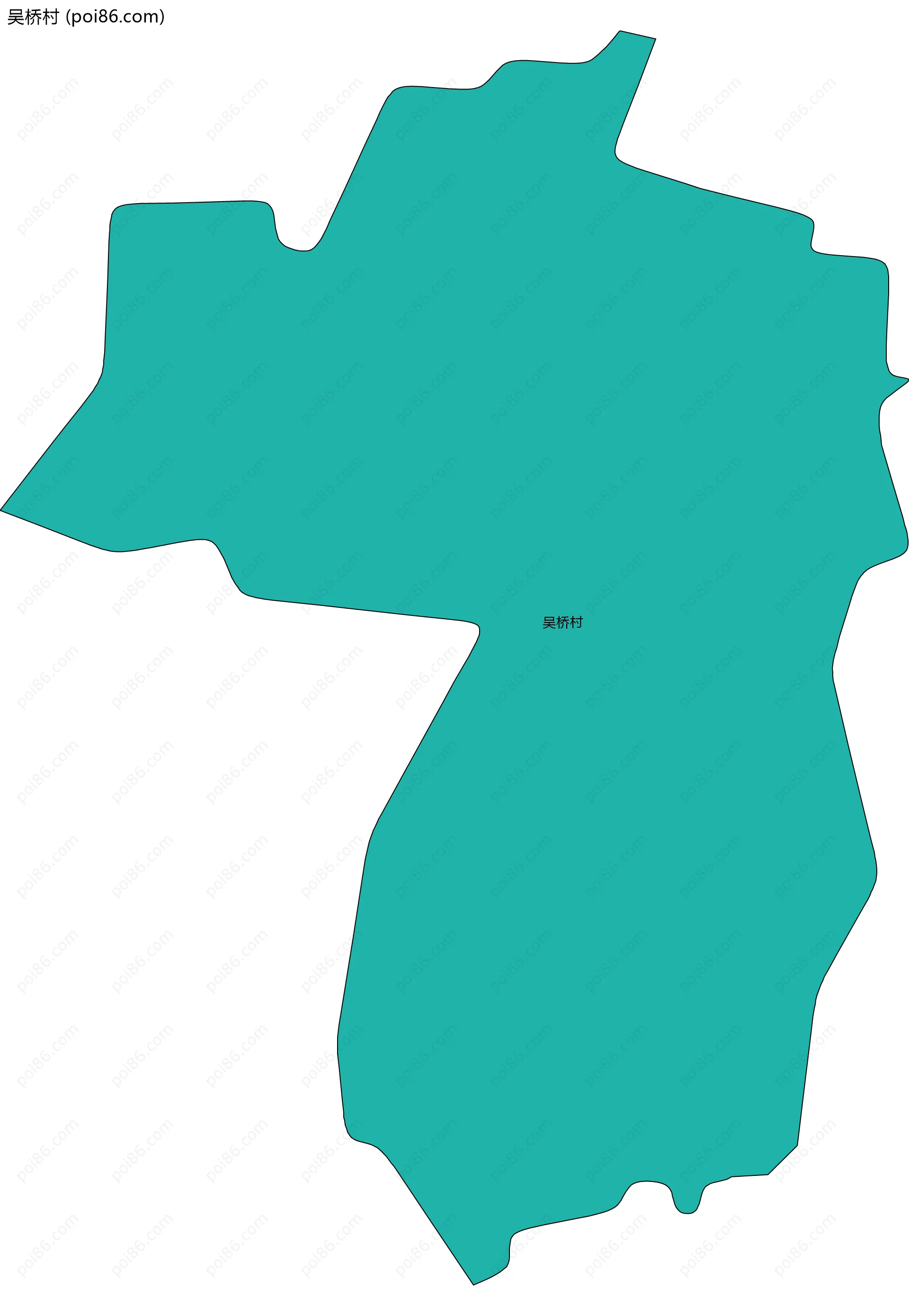 吴桥村边界地图