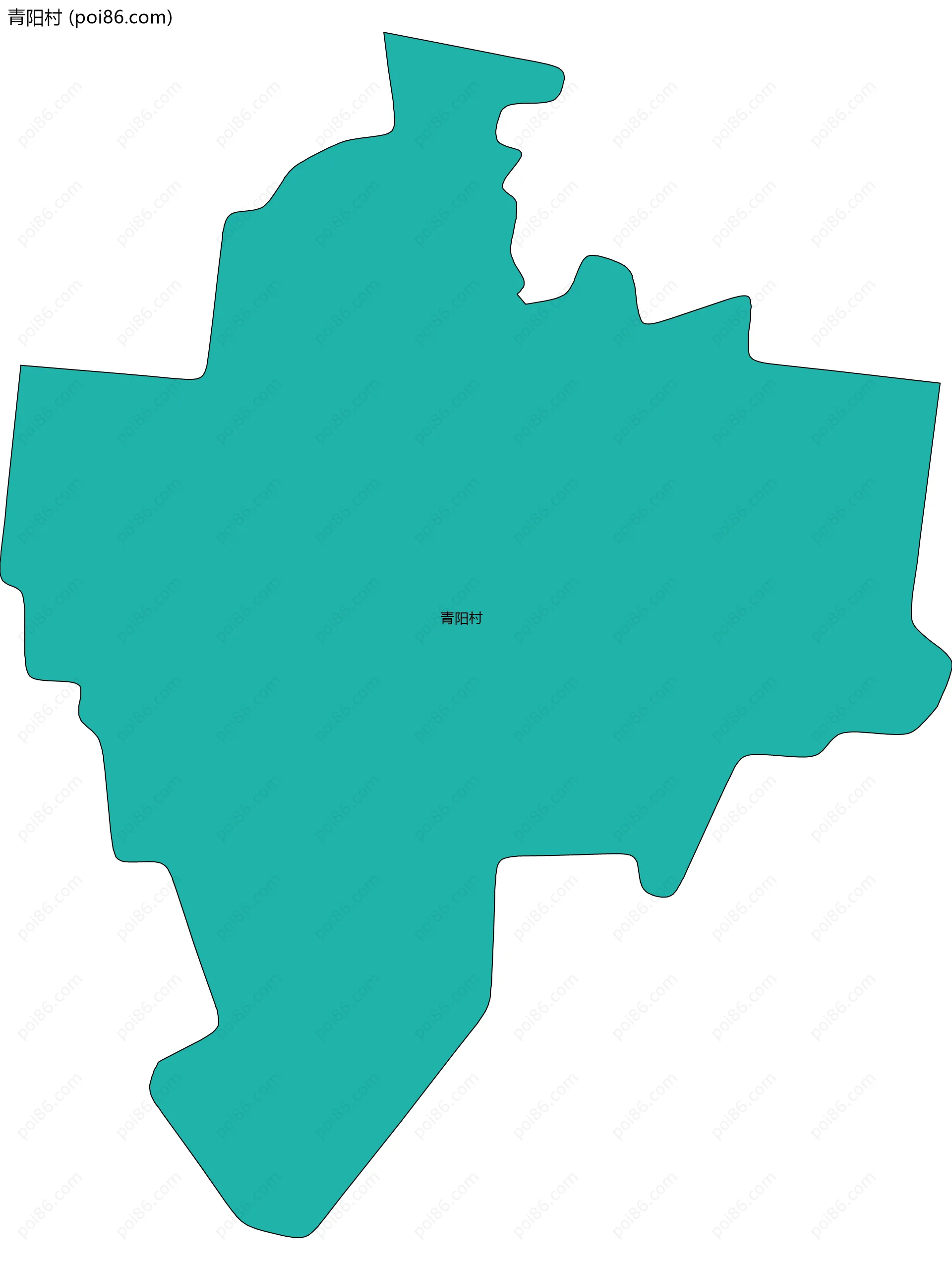 青阳村边界地图