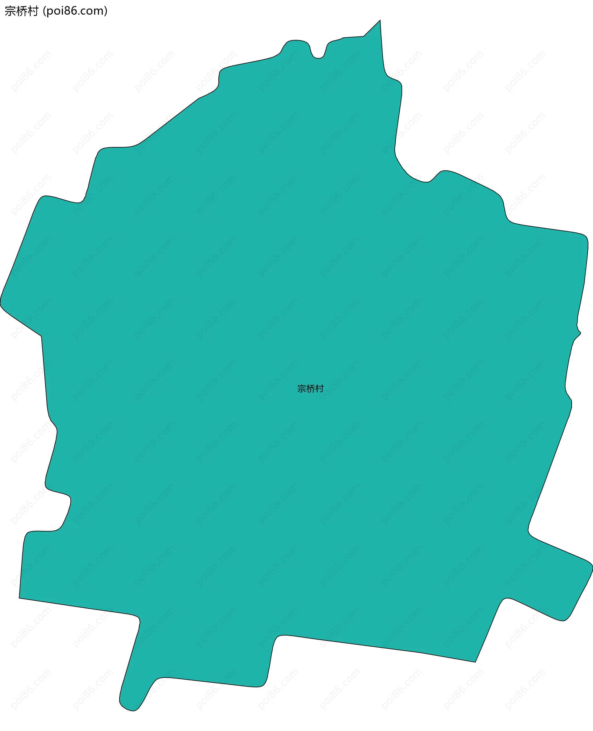 宗桥村边界地图