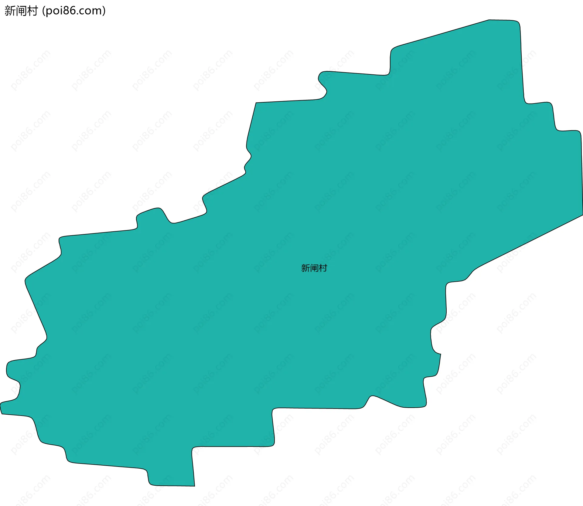 新闸村边界地图