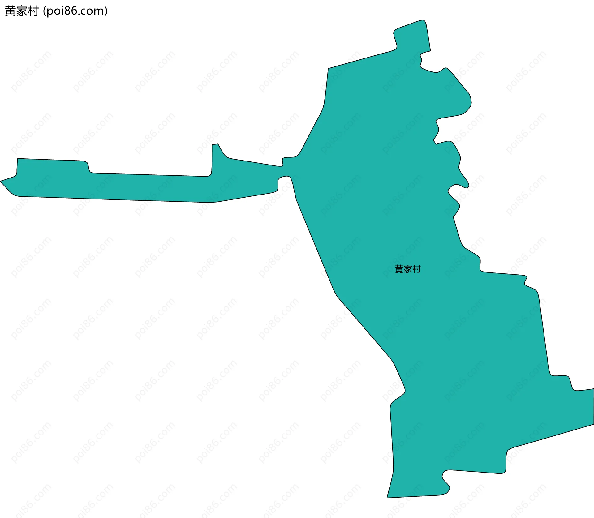 黄家村边界地图