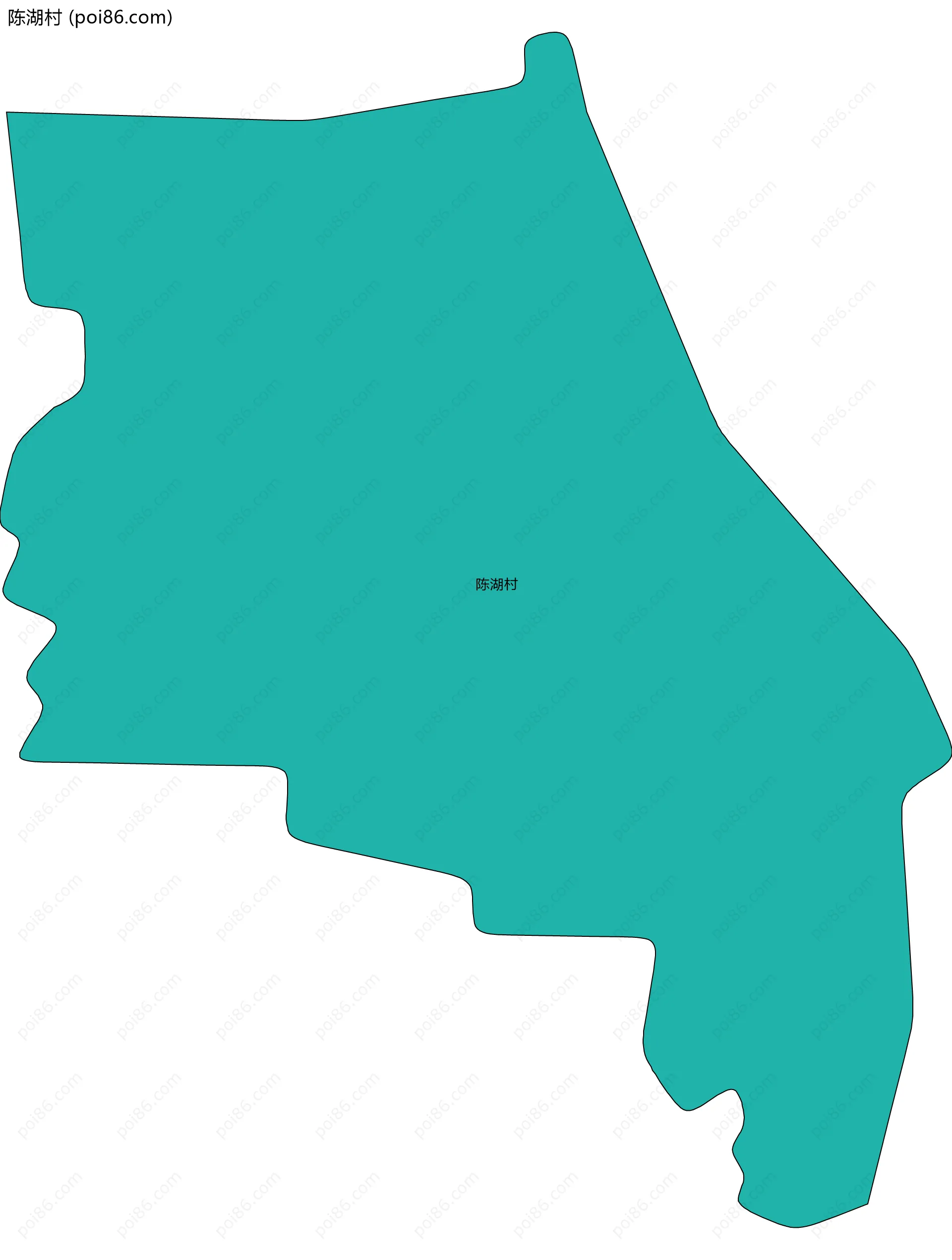 陈湖村边界地图