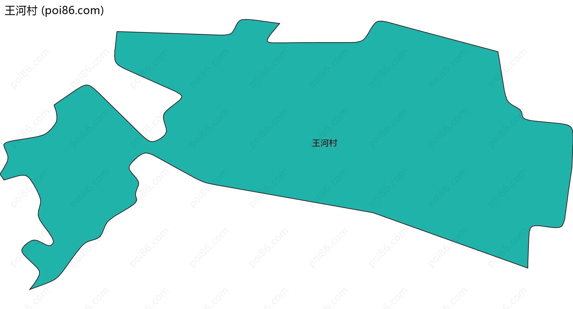 王河村边界地图