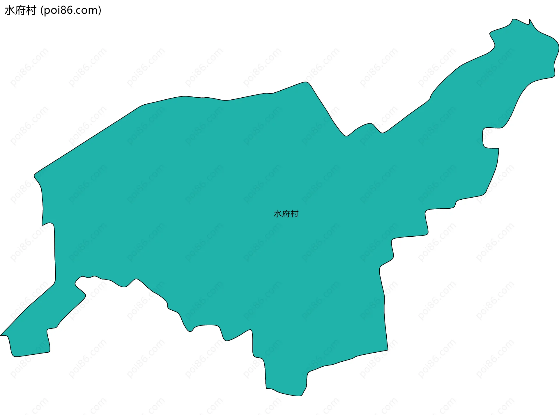 水府村边界地图