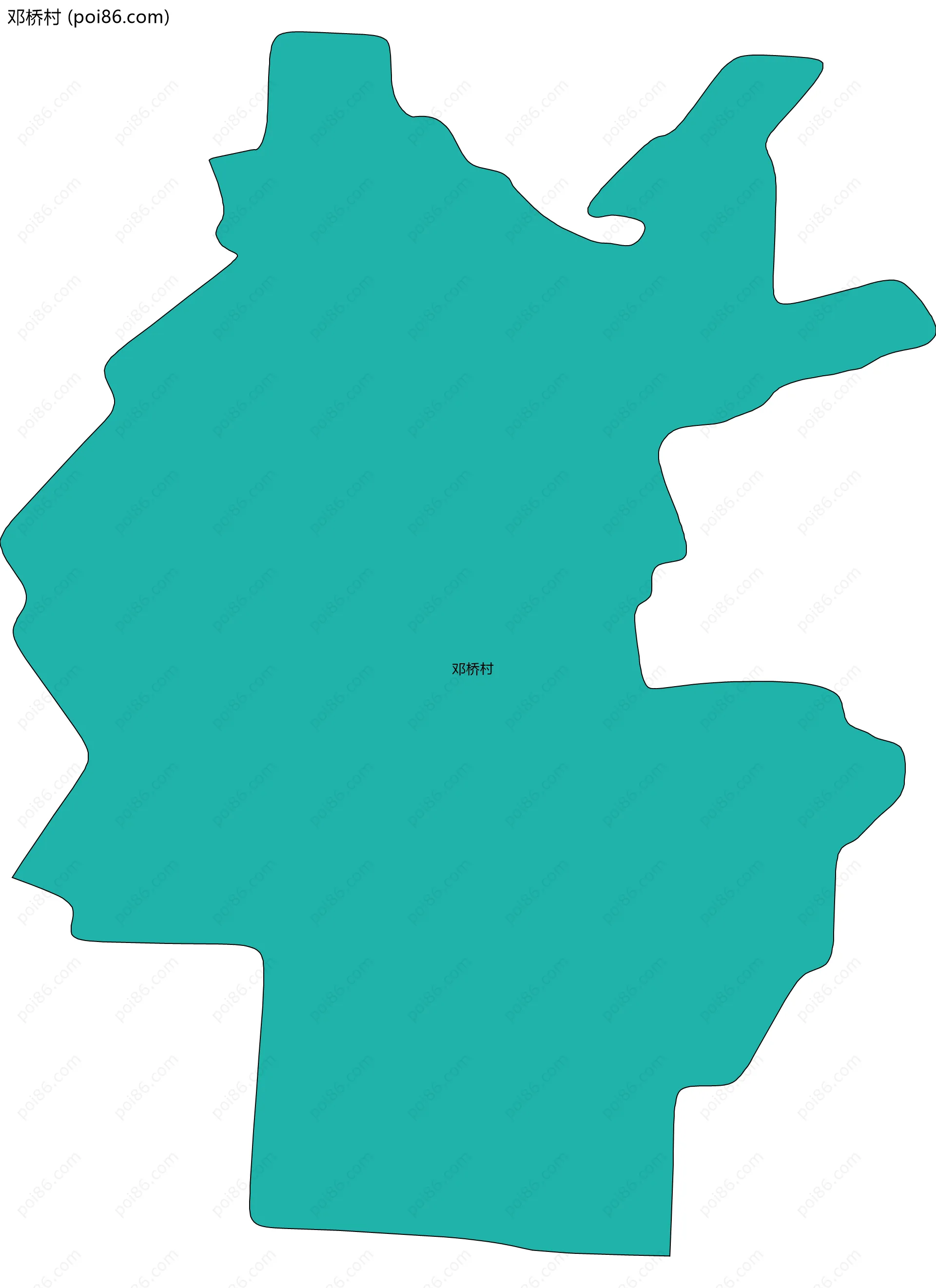 邓桥村边界地图