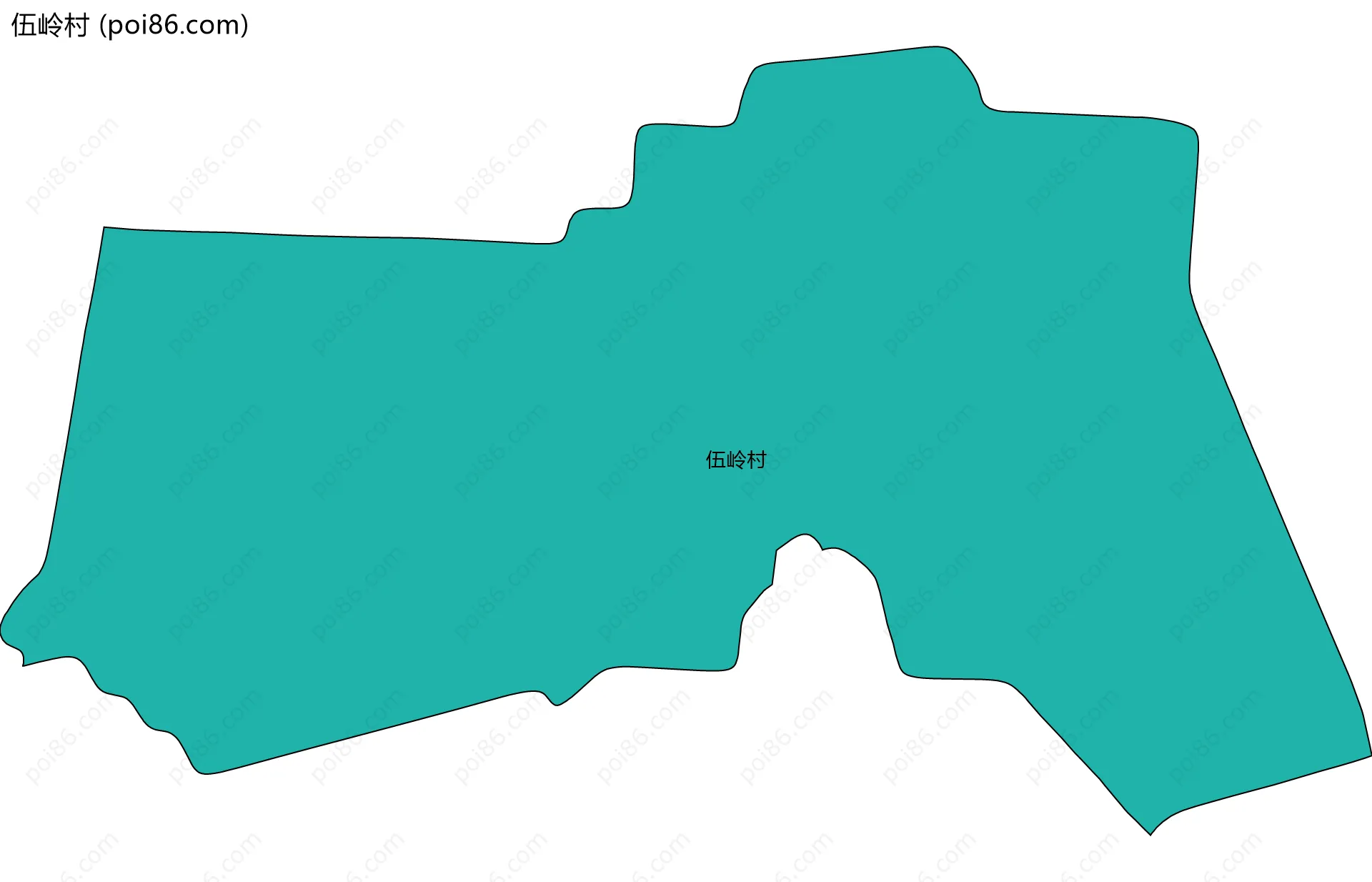 伍岭村边界地图