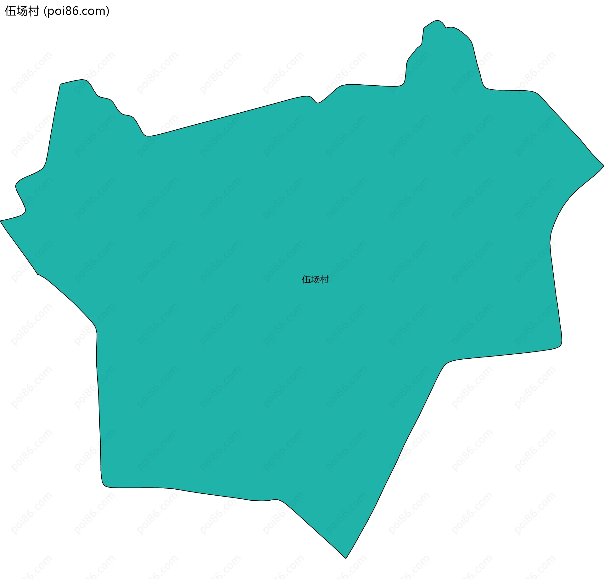 伍场村边界地图