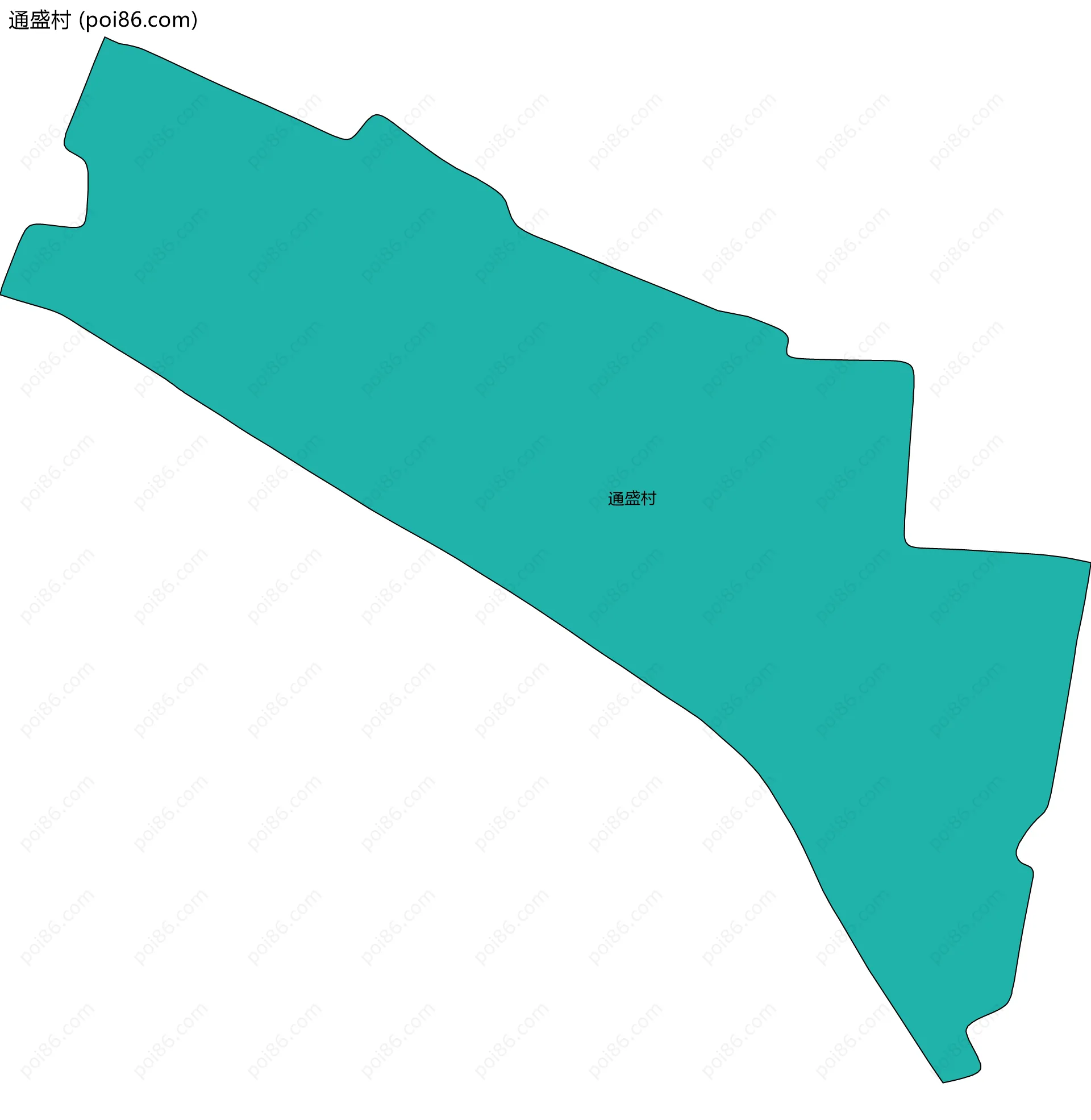 通盛村边界地图