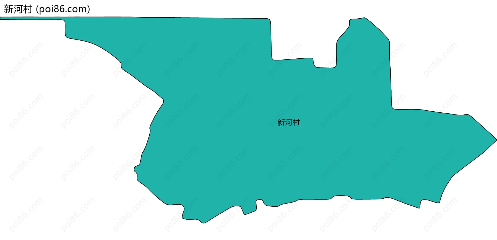 新河村边界地图