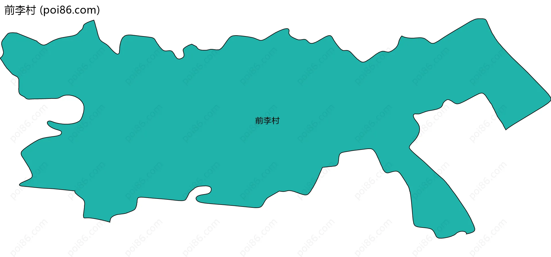 前李村边界地图