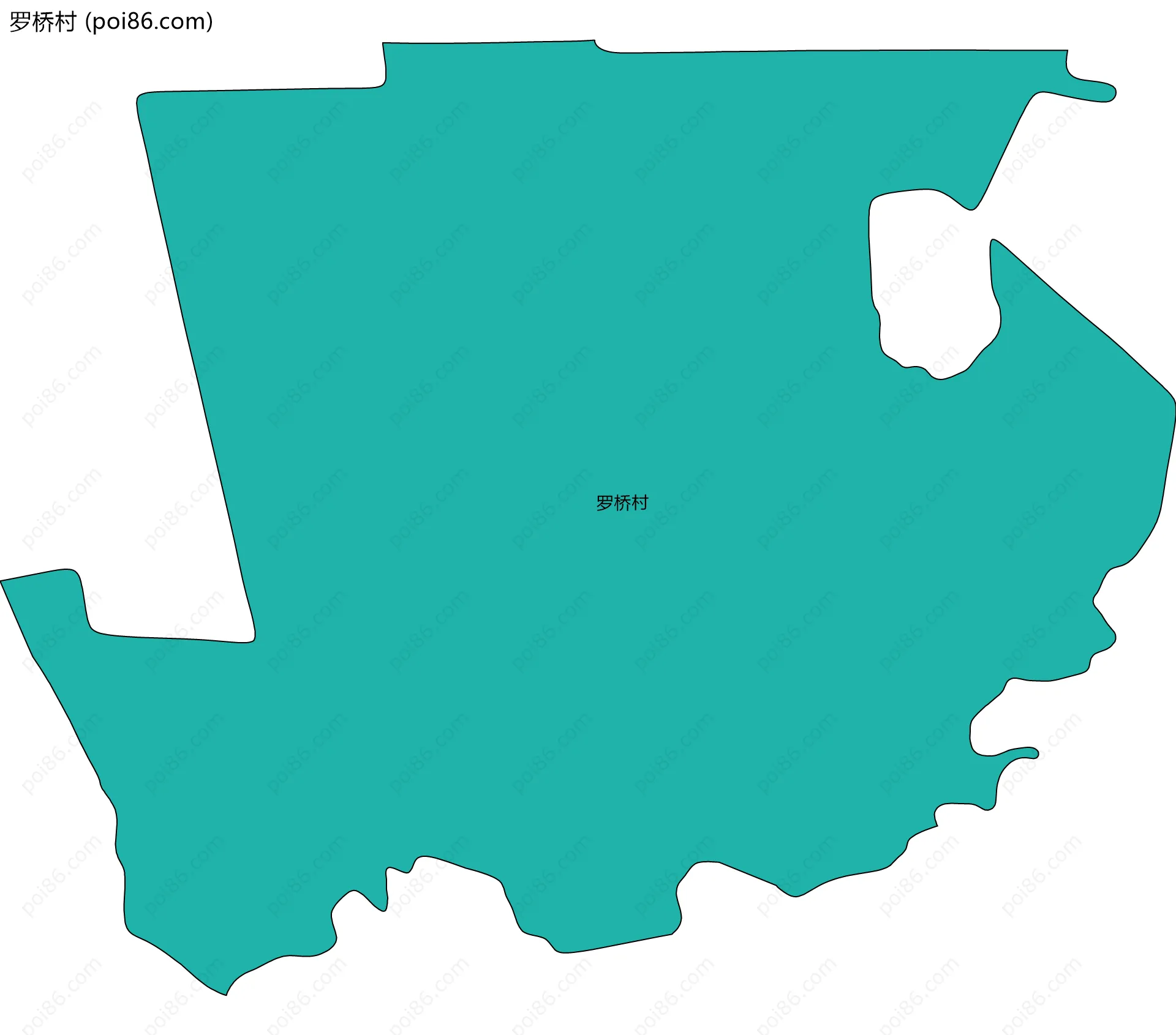 罗桥村边界地图